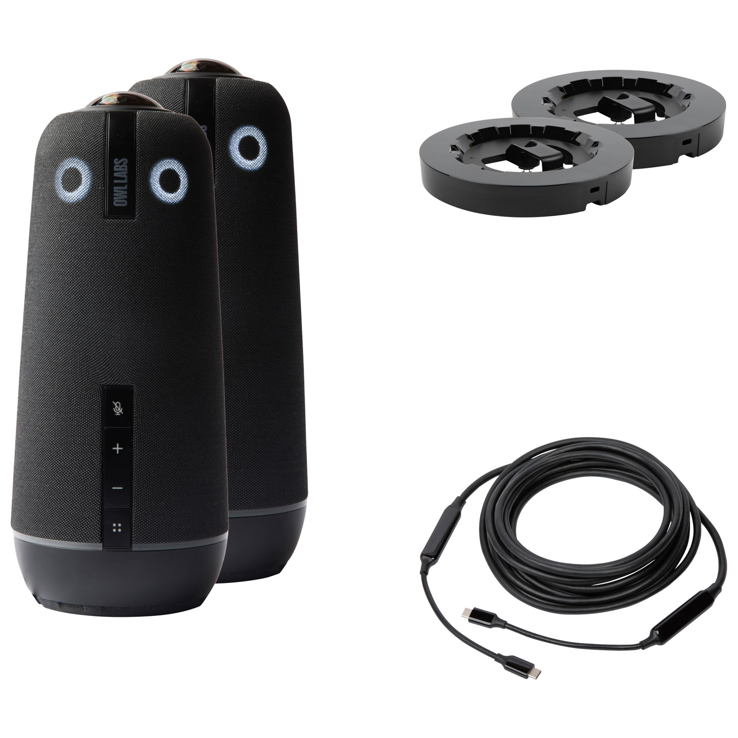 Owl Labs Meeting Owl 4+s Video Conference Camera Bundle - Black