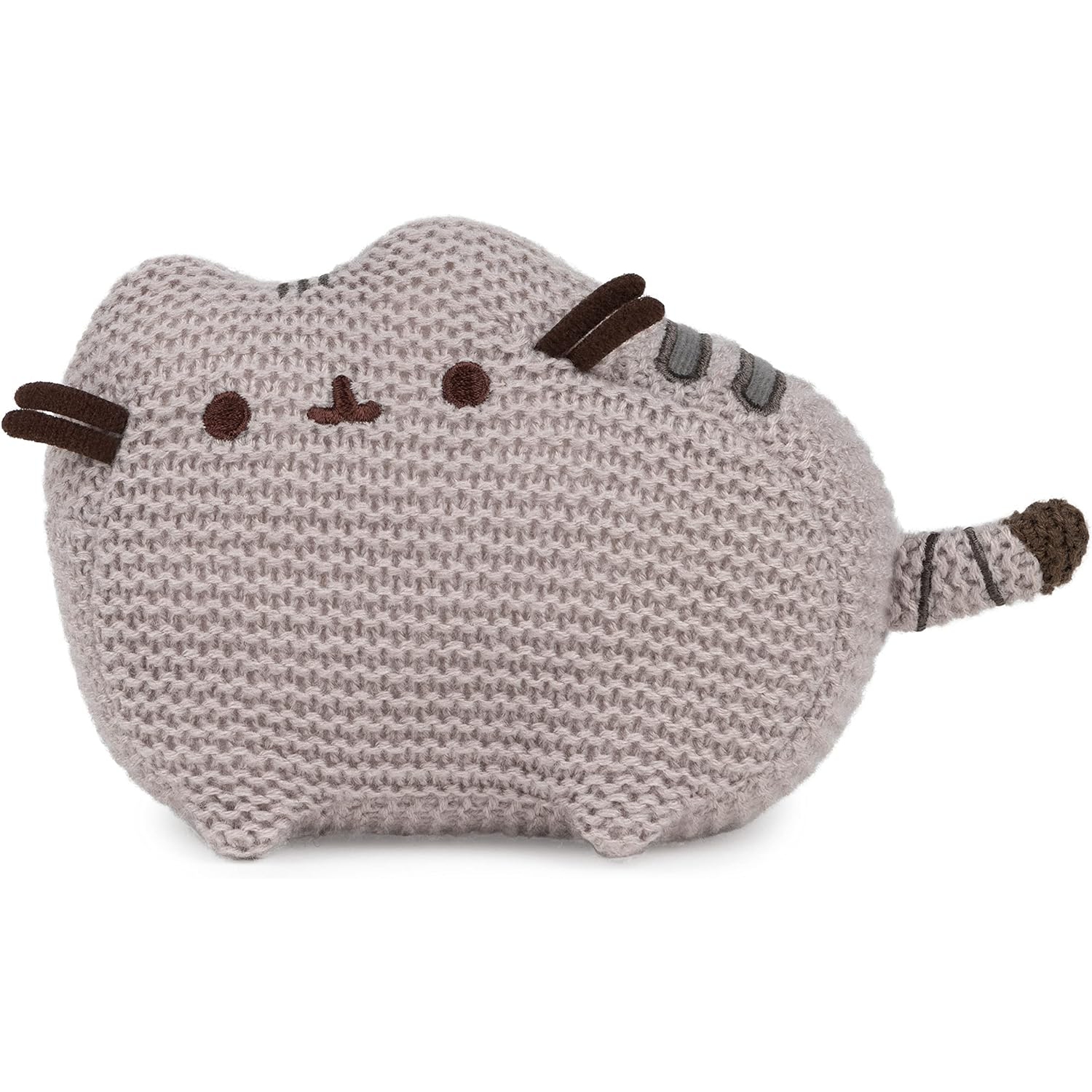 GUND Pusheen – peluche en tricot de chat, animal en peluche farci pour les enfants de 8 ans et plus, gris, 6 po