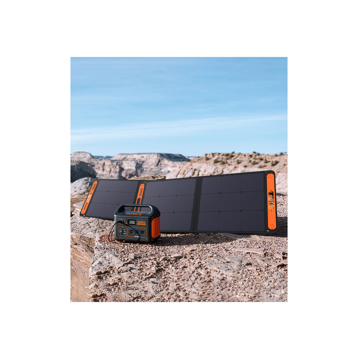 (Refurbished Excellent) Jackery Solar Generator 1000, Explorer 1000 and 2 xSolarSaga 100W Solar Panel