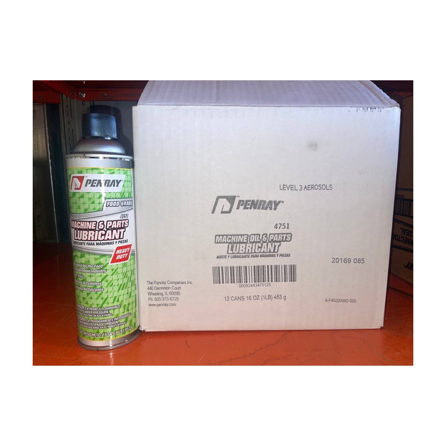 Penray Food Grade Machine and Parts Oil Lubricant Heavy Duty 4751 Case of 12 cans