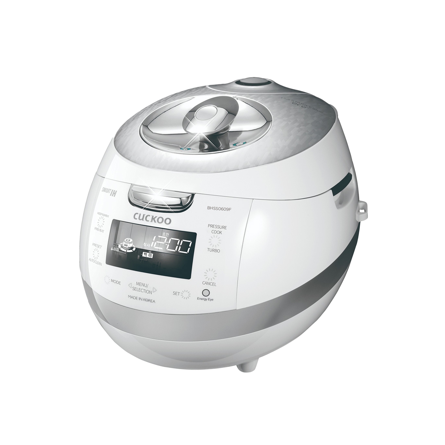 CUCKOO CRP-BHSS0609F 6-Cup Induction Heating Pressure Rice Cooker with Nonstick Inner Pot, 16 Menu Modes, Fuzzy Logic Tech, 3 Voice Guide, Auto Clean