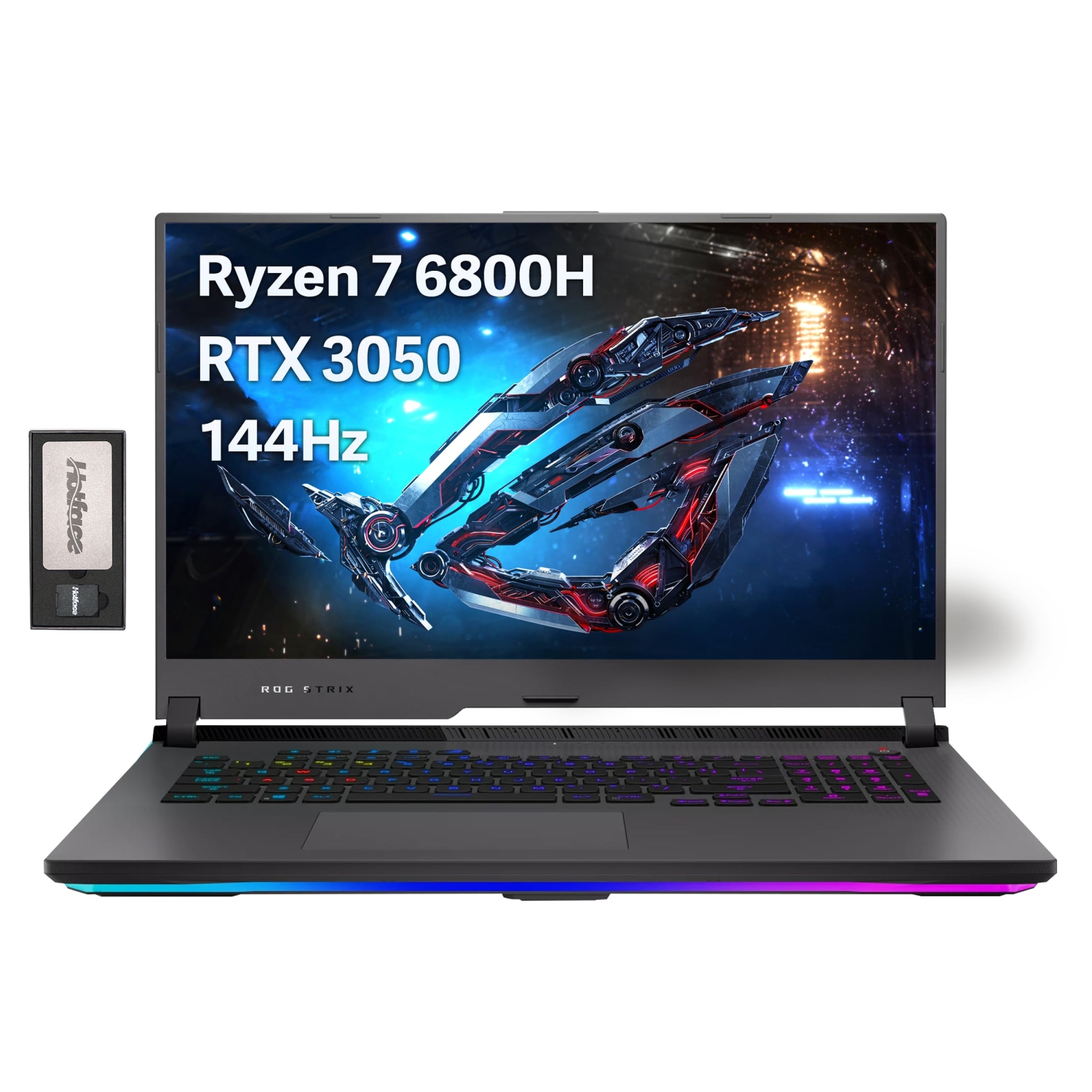 ASUS ROG Strix G17 17.3" 144Hz FHD Gaming Laptop, AMD Ryzen 7 6800H, NVIDIA GeForce RTX 3050, 2TB SSD, 32GB DDR5, ROG Intelligent Cooling, Win 11 Pro, Gray, 128GB Docking Station