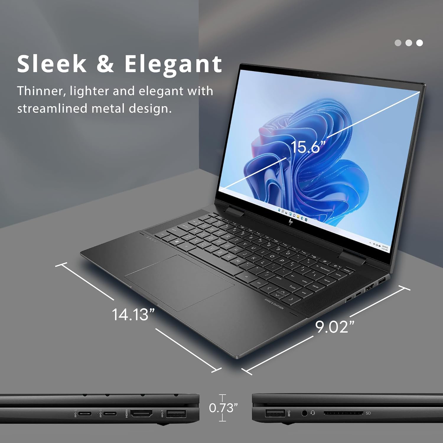 HP Envy X360 2-in-1 14" FHD Touchscreen Laptop, Intel 7 150U, 16GB RAM, 1.28TB Storage(1TB SSD+288GB Docking Station Set), Backlit Keyboard, Fingerprint Reader, Wi-Fi 6E, Win 11 Pro, Silver