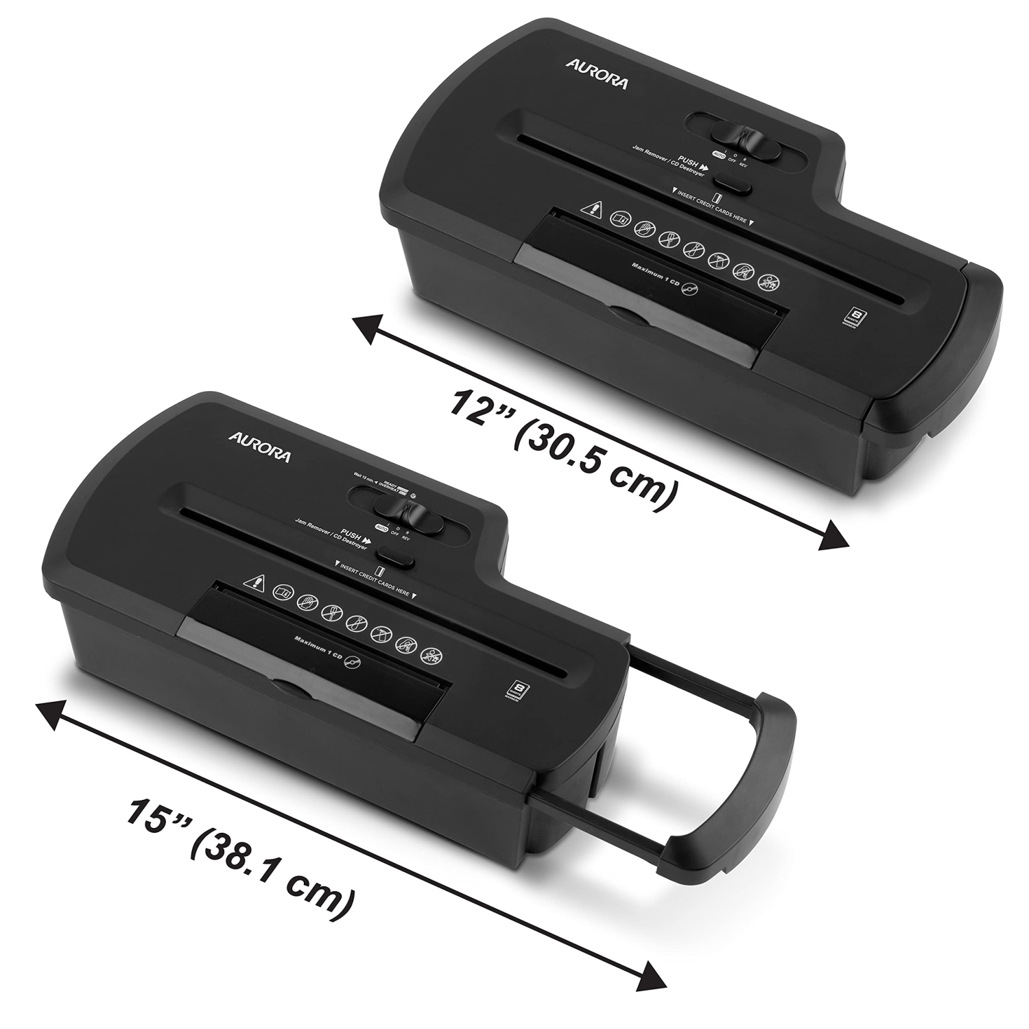 Professional Strip Cut Paper Shredder/CD/Credit Card Shredder Without Wastebasket, 8-Sheet Strip-Cut No Basket