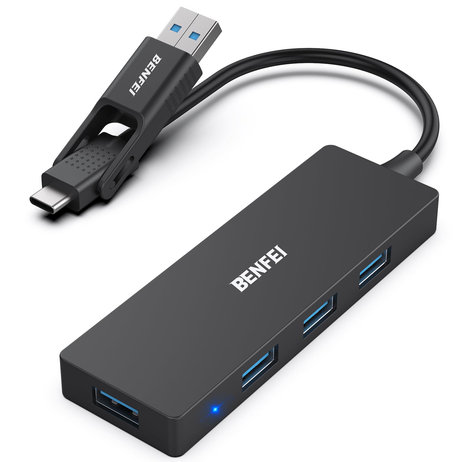 BENFEI USB 3.0 Hub, 4 Ports USB Splitter Ultra-Slim USB Expander