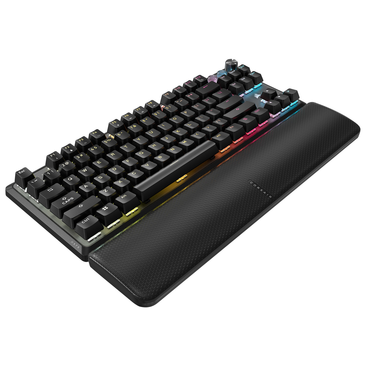Clavier de jeu sans pavé numérique avec fil rétroéclairé à commutateurs magnétiques linéaires K70 Pro de Corsair - Noir