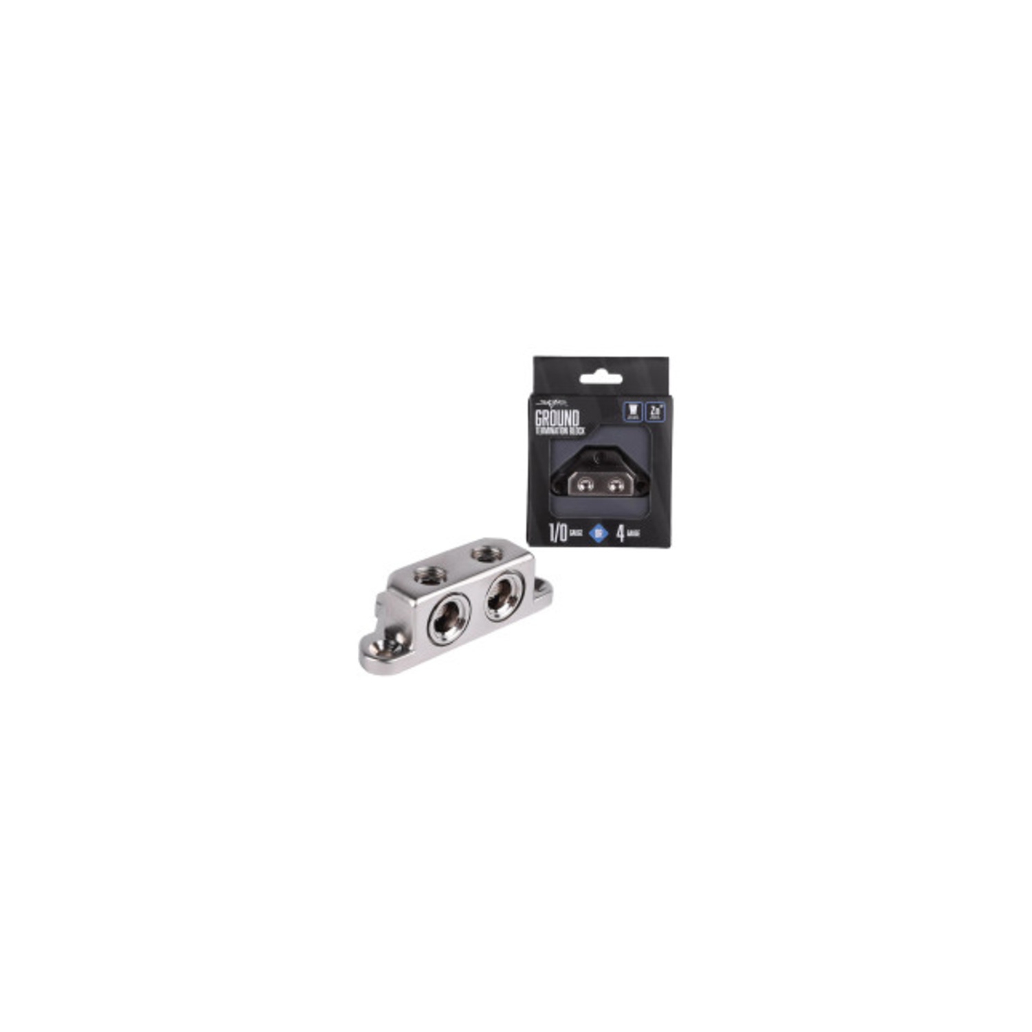 Skar Audio SK-GRND-BLK2 Dual 1/0 or 4 Gauge Ground Termination Block