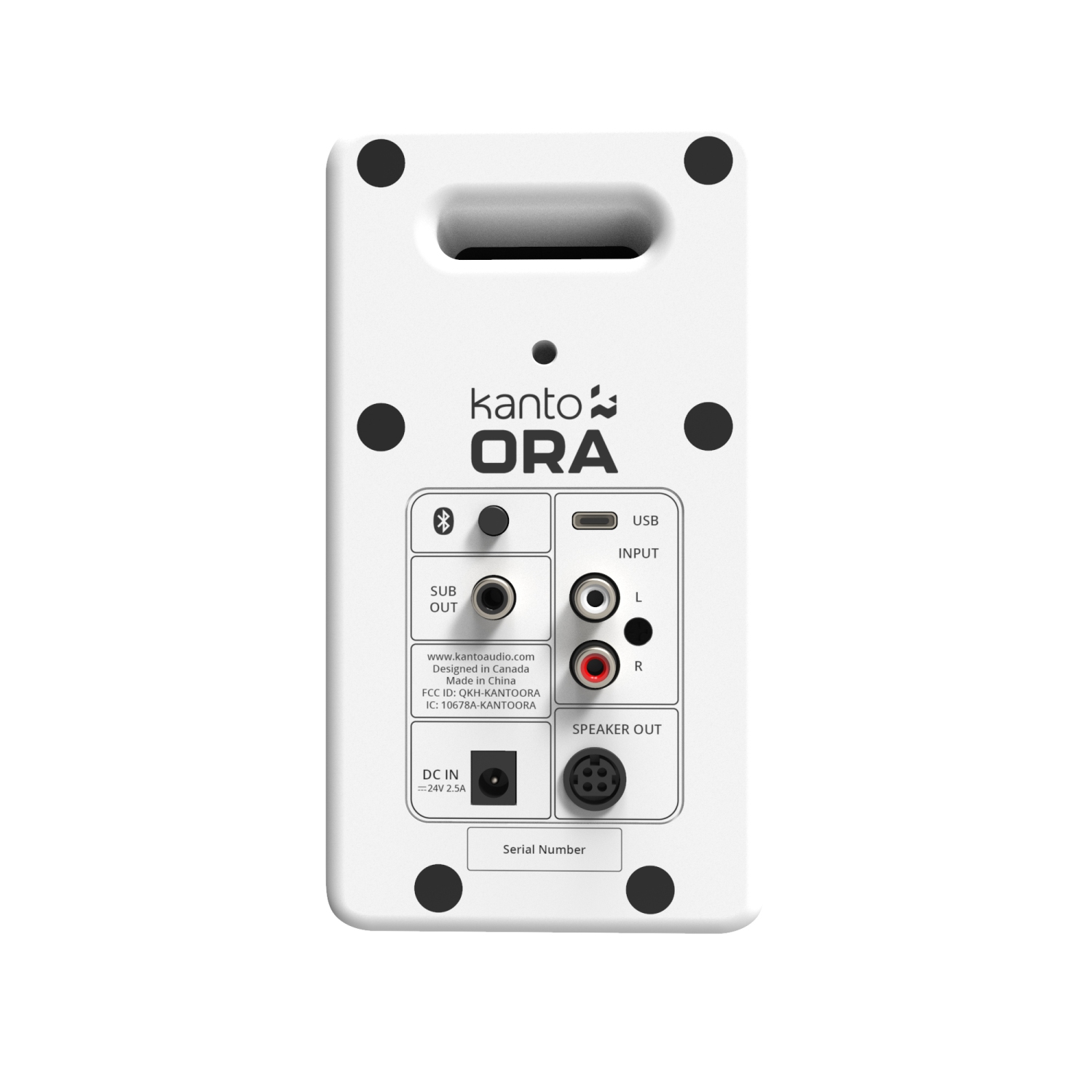 Haut-parleurs de bureau amplifiés 100&nbsp;W de Kanto avec Bluetooth et USB-C - Blanc, paire