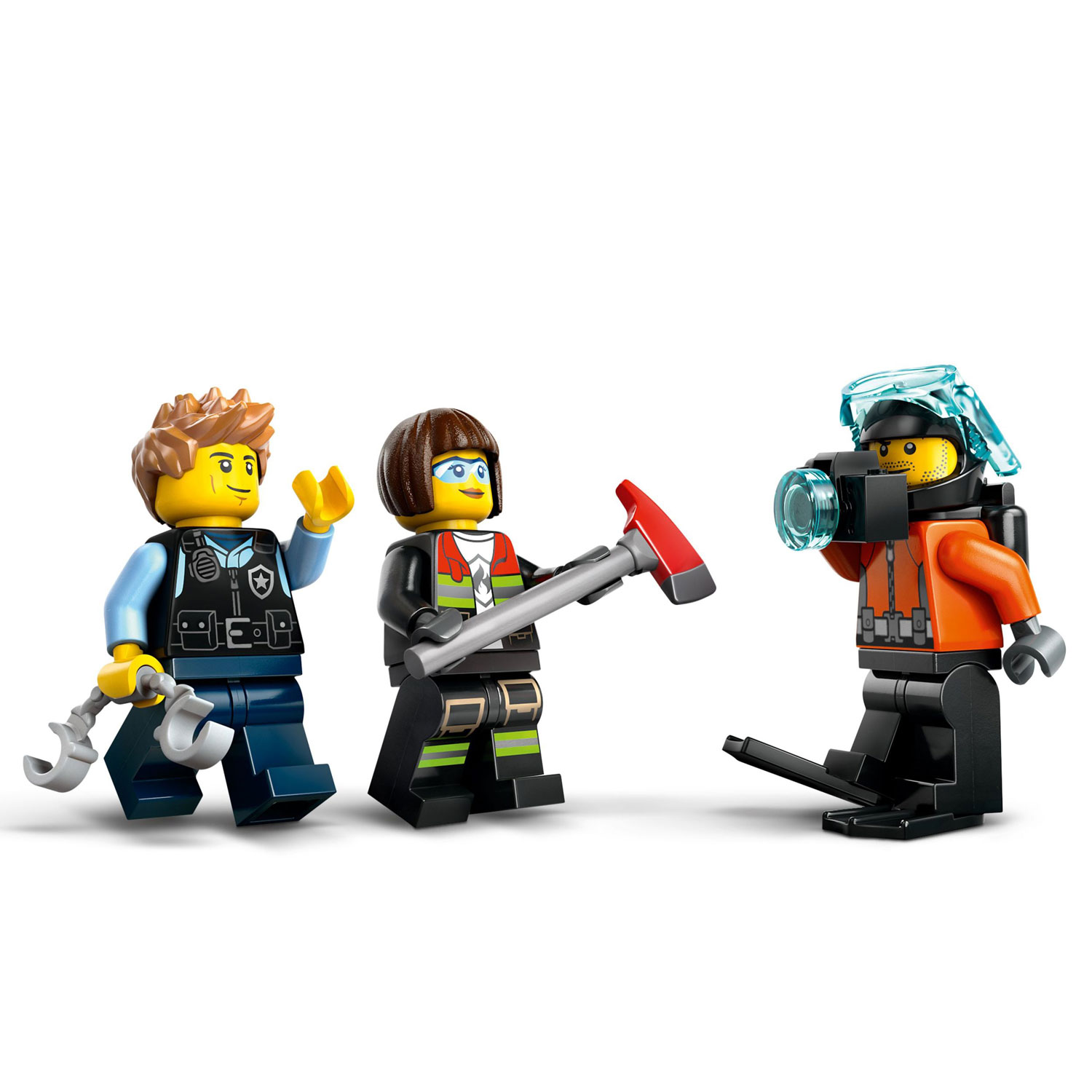 LEGO City : Ensemble hélicoptère, camion de pompiers et sous-marin - 874 pièces