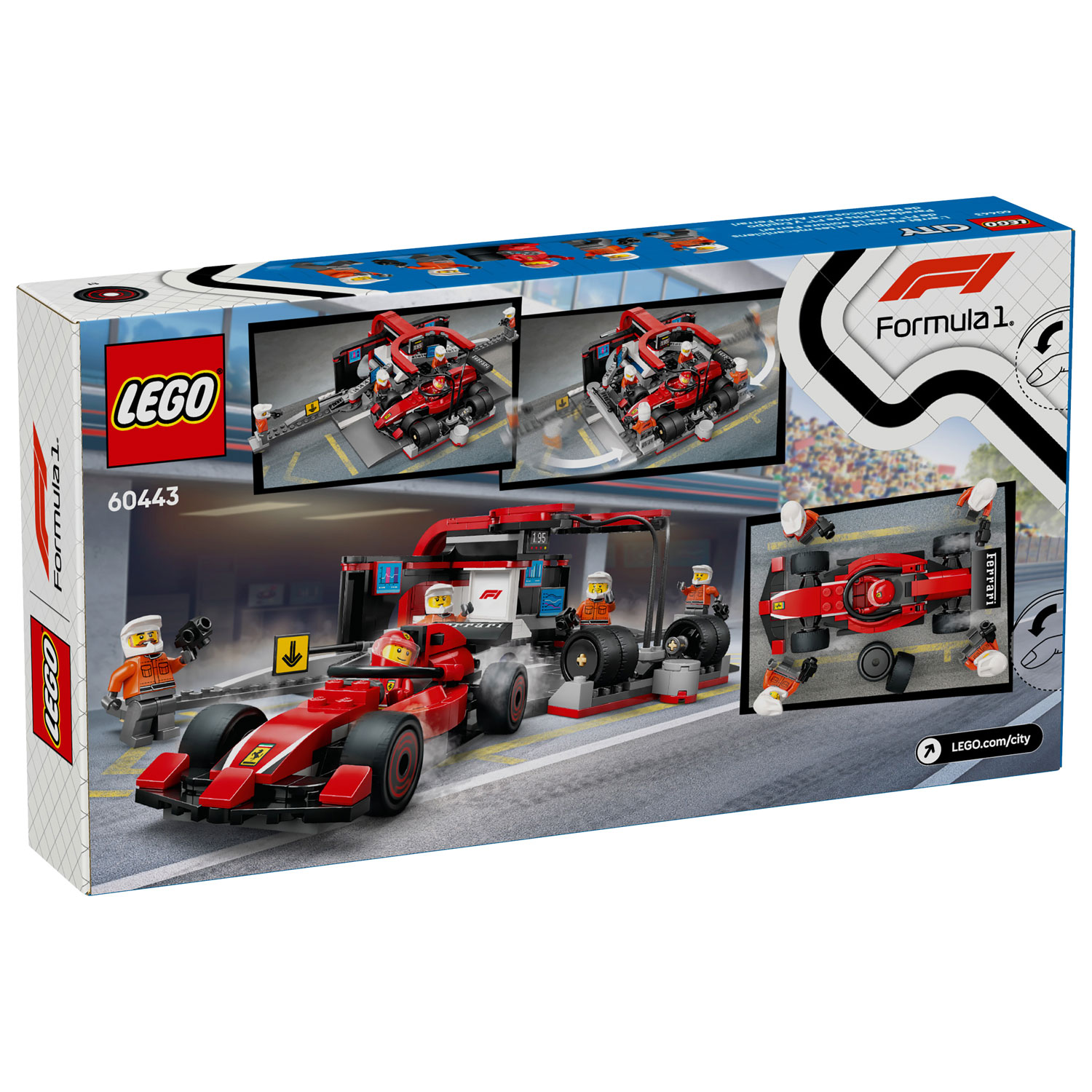 LEGO City: F1 Pit Stop & Pit Crew with Ferrari Car - 322 Pieces