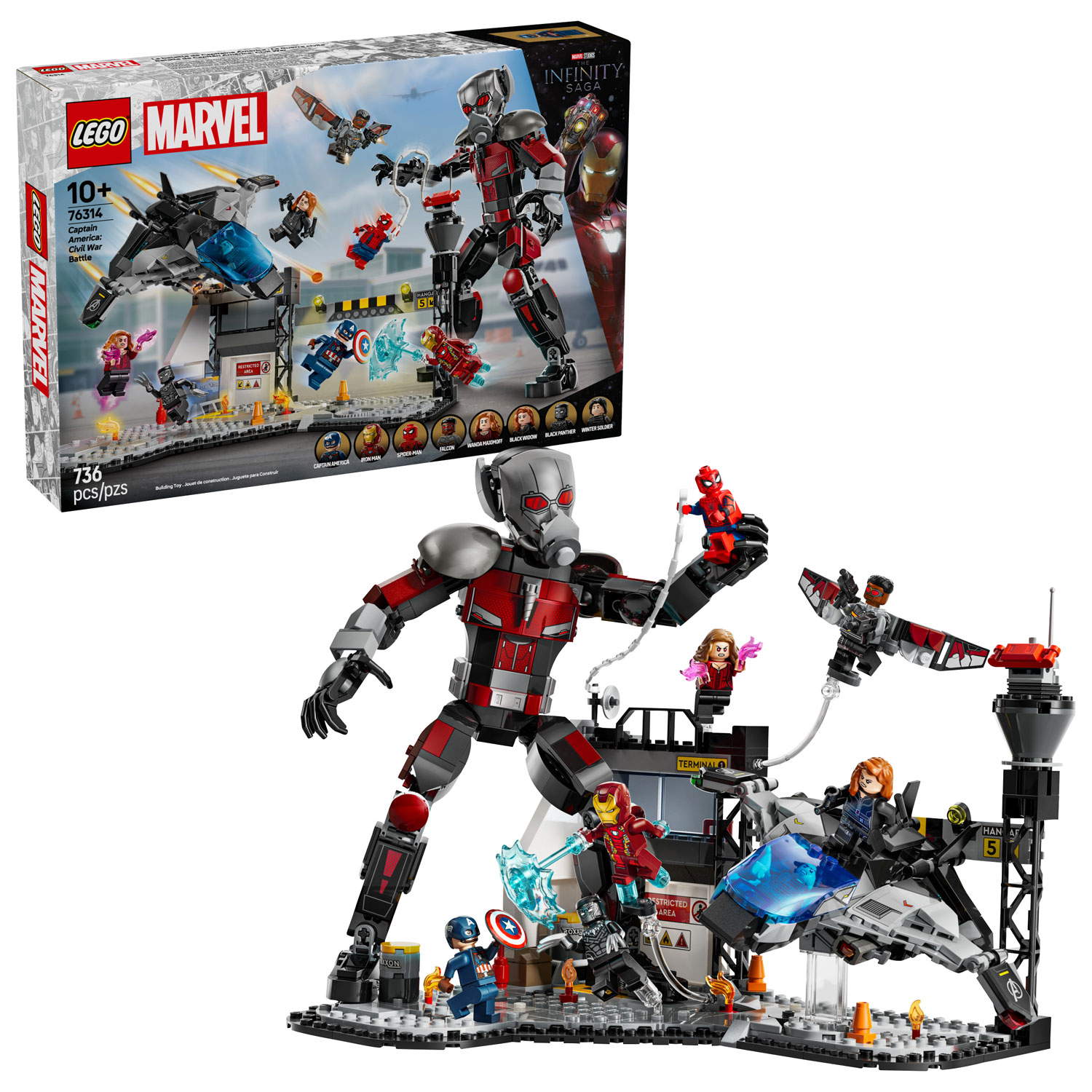 LEGO Marvel: Captain America: Civil War Action Battle 736 Pieces