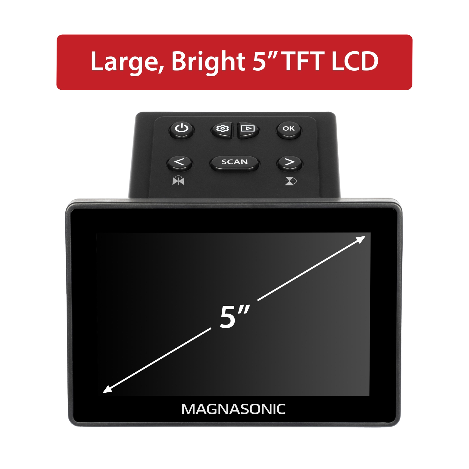 Magnasonic 25MP Film Scanner with 32GB SanDisk SD Card, For 35mm/126/110/Super 8 Film & 135/126/110 Slides