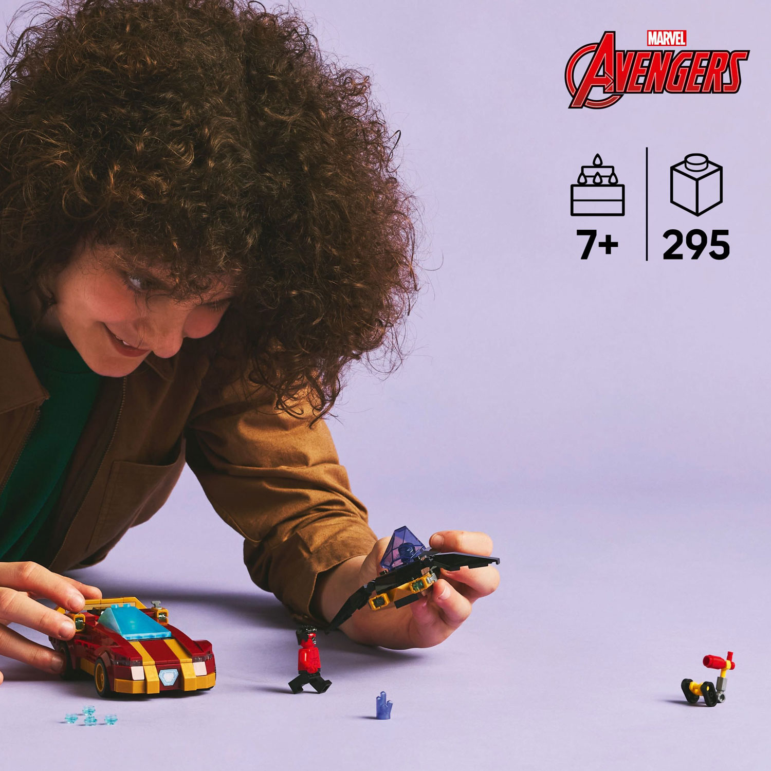 LEGO Marvel: Iron Man Car & Black Panther vs. Red Hulk - 295 Pieces