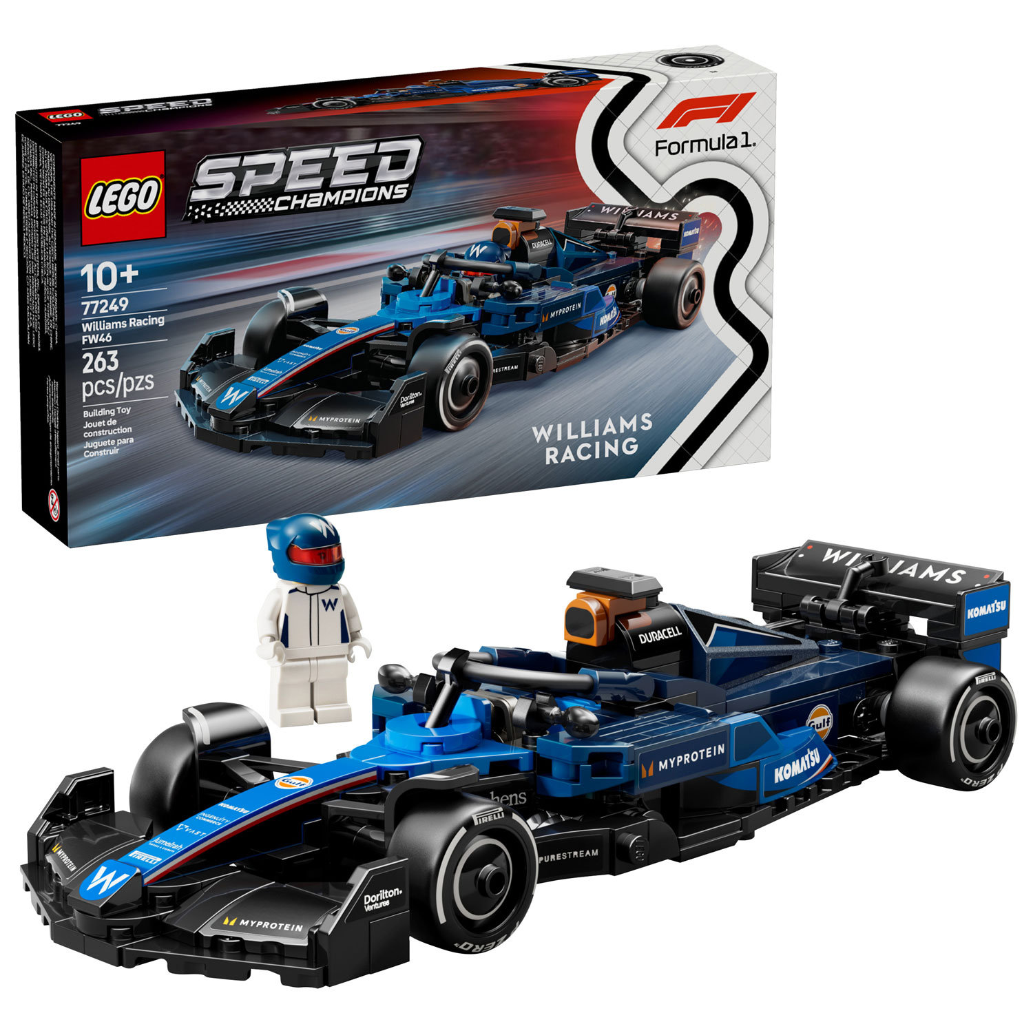 LEGO Speed Champions: Williams Racing FW46 Race Car - 263 Pieces
