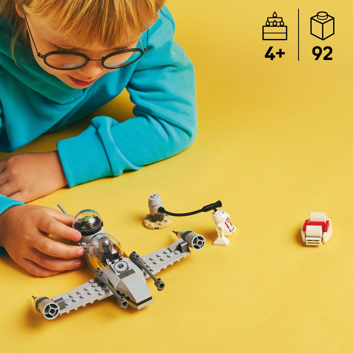 LEGO Star Wars: Mando and Grogu's N-1 Starfighter - 92 Pieces