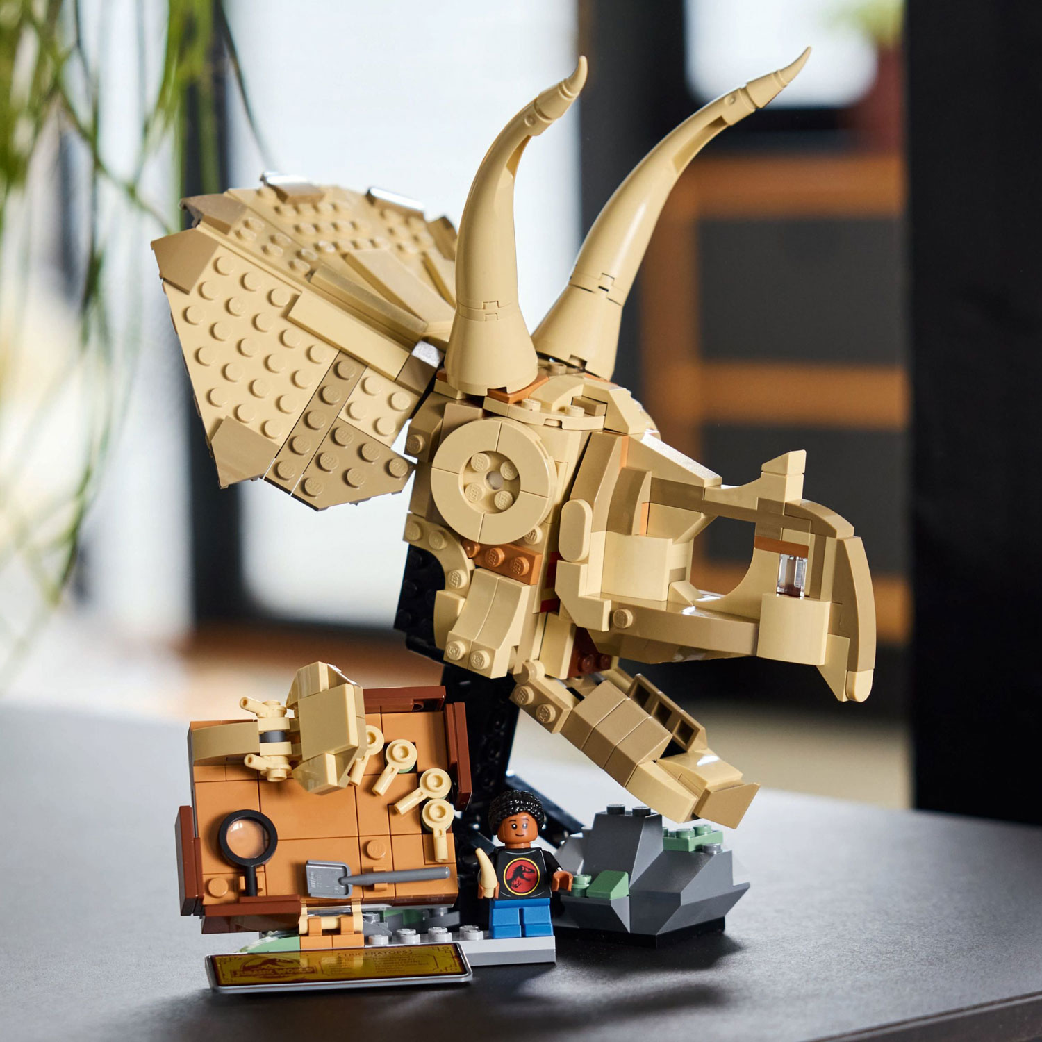 LEGO Jurassic World : Les fossiles de dinosaures : Le crâne de tricératops - 468 pièces
