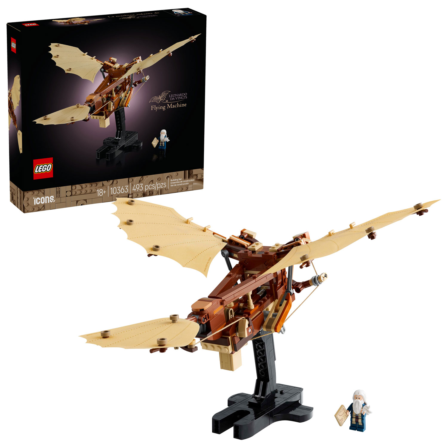 LEGO Icons: Leonardo Da Vinci's Flying Machine - 493 Pieces (10363)