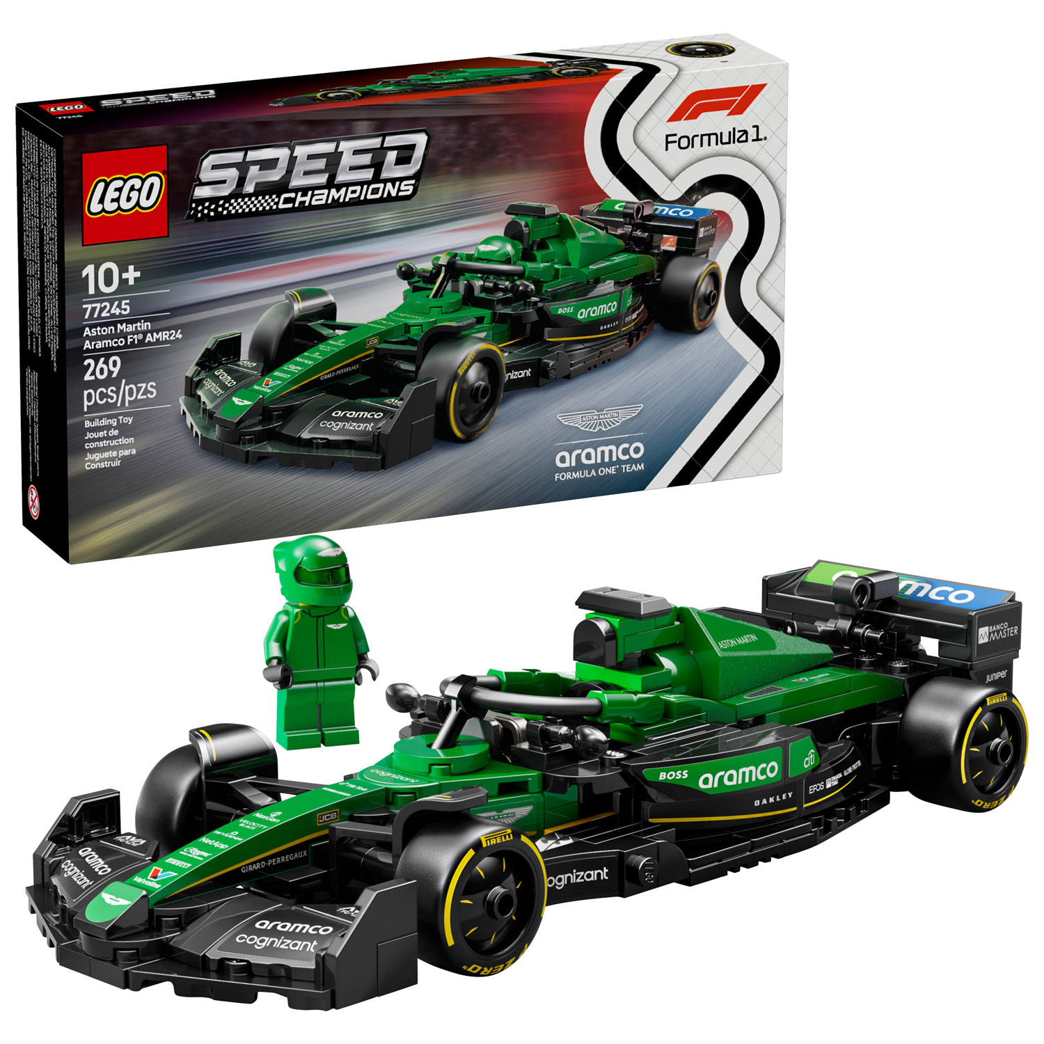 LEGO Speed Champions : Voiture de course Aston Martin Aramco F1 AMR24 - 269 pièces