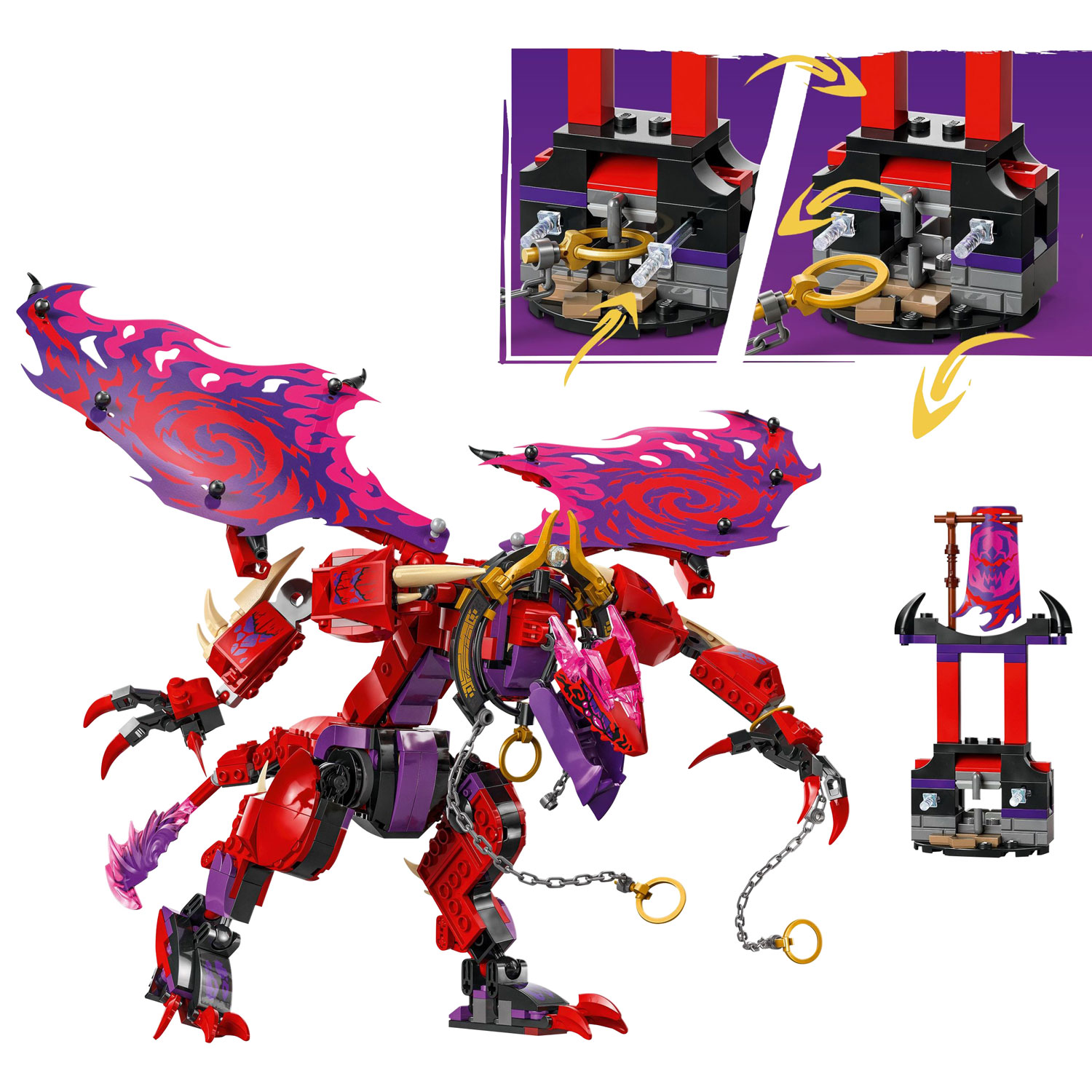 LEGO Ninjago Dragons Rising: Thunderfang Dragon of Chaos - 668 Pieces