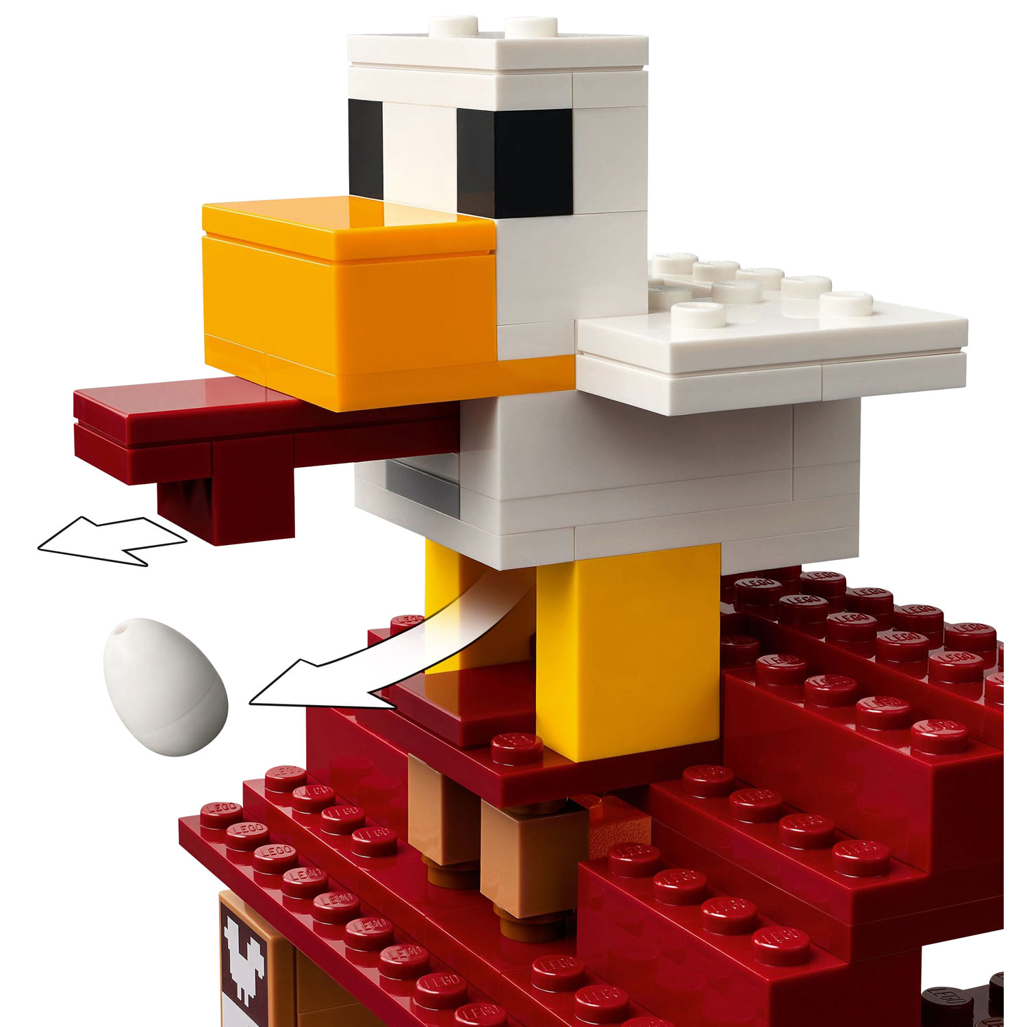 LEGO Minecraft : L'attaque du village en ballon Ghast - 555 pièces