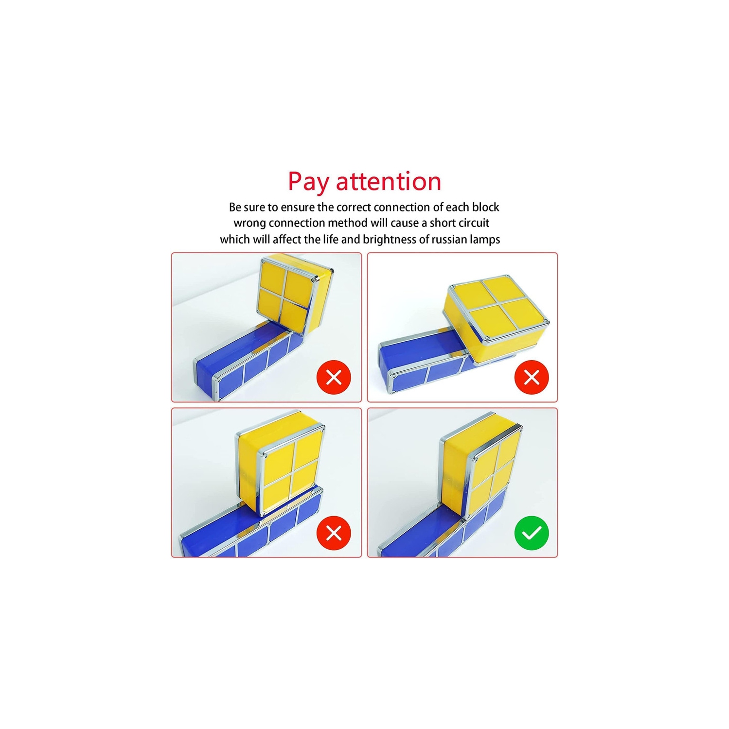 Casse-tête veilleuse, lampe de bureau empilable à induction et à DEL 7 couleurs, 3D casse-têtes Magic Blocks de bricolage pour enfants décoration de