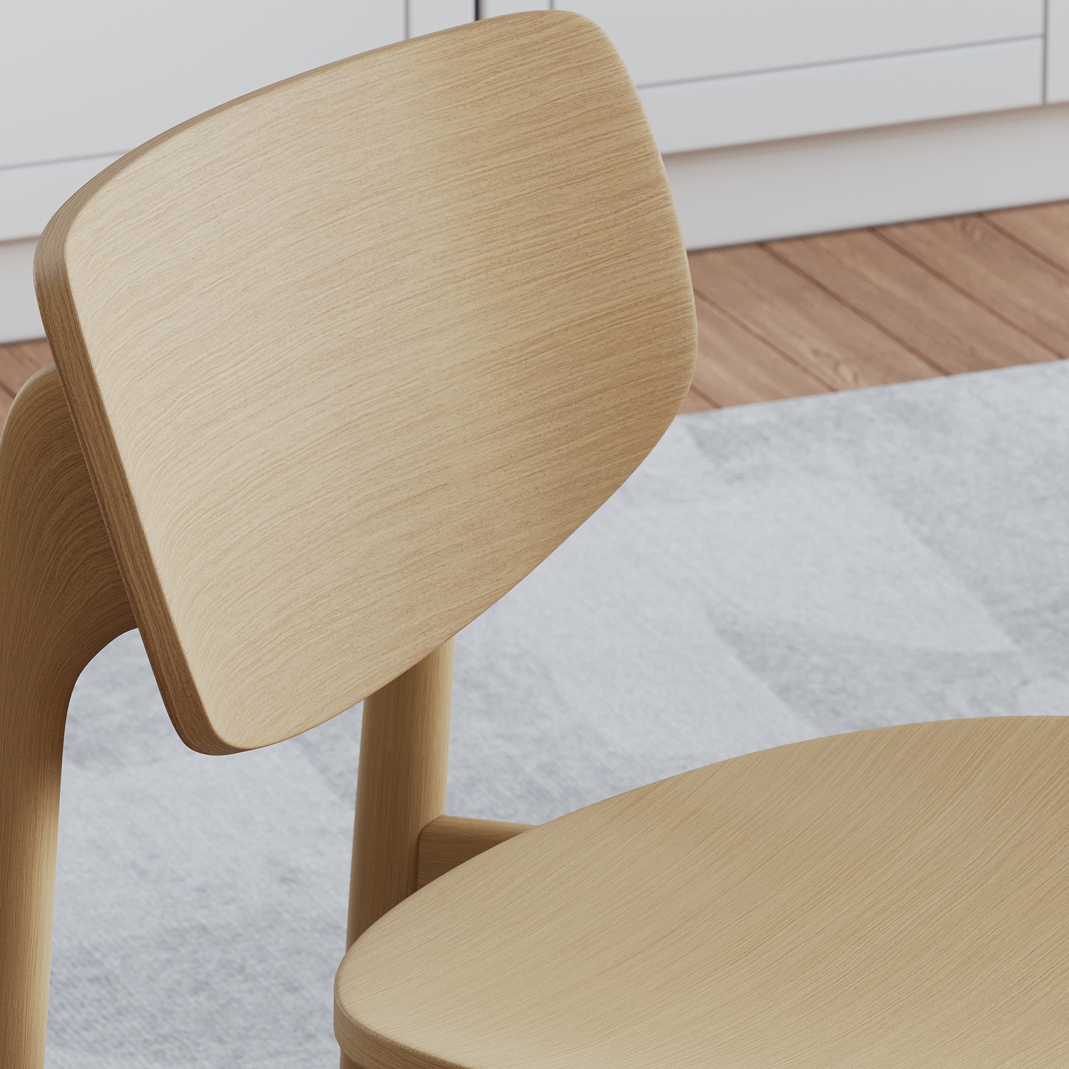 Valencia – Chaise de salle à manger Simone Mid-Century Classics en chêne massif, naturel