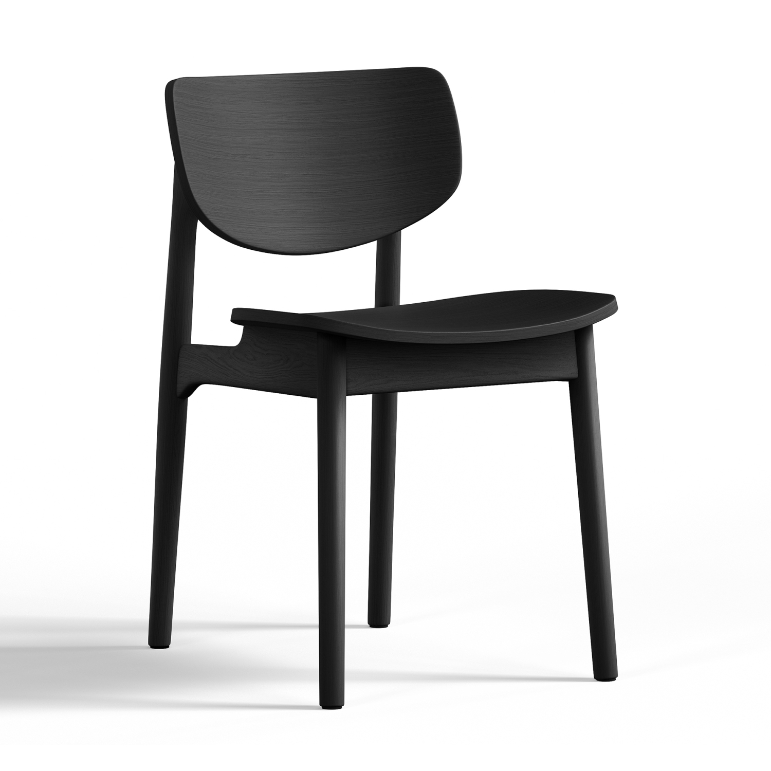 Valencia – Chaise de salle à manger en bois Simone, noir