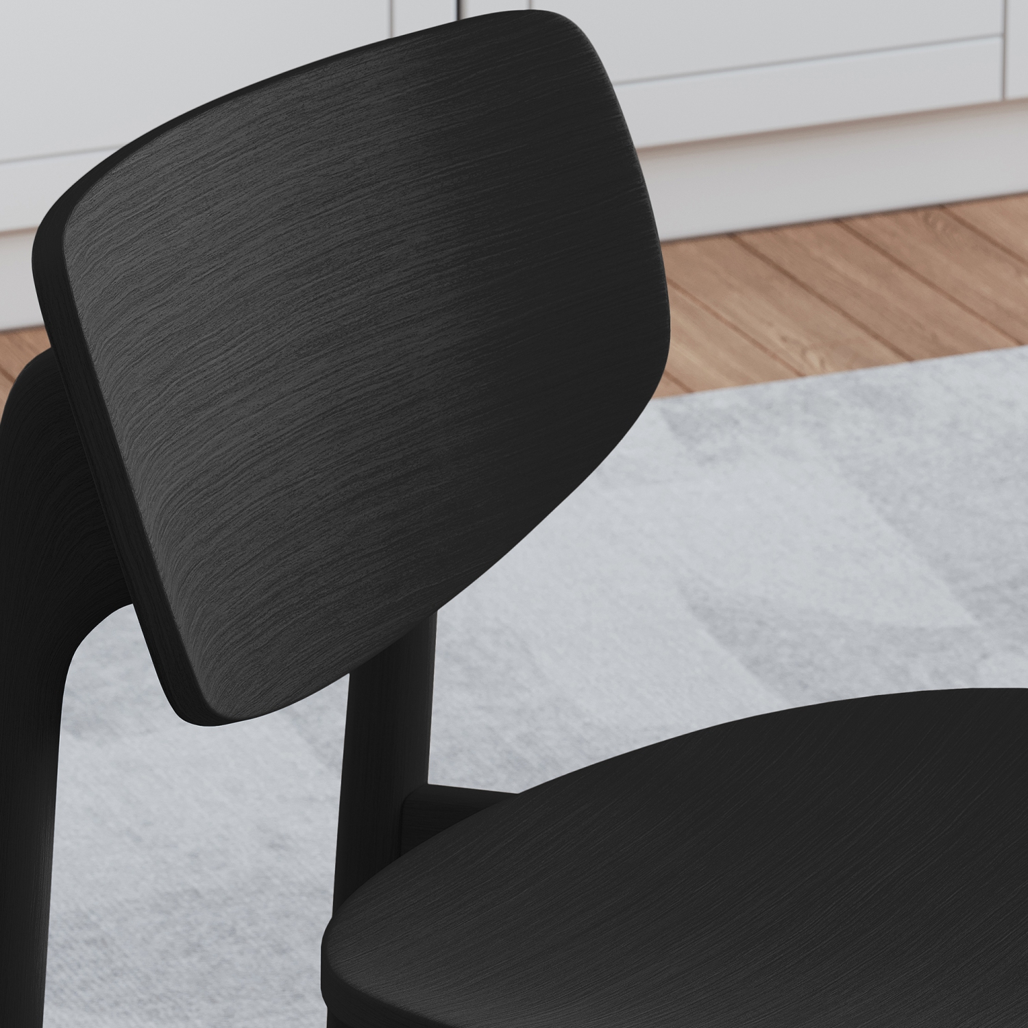 Valencia – Chaise de salle à manger en bois Simone, noir