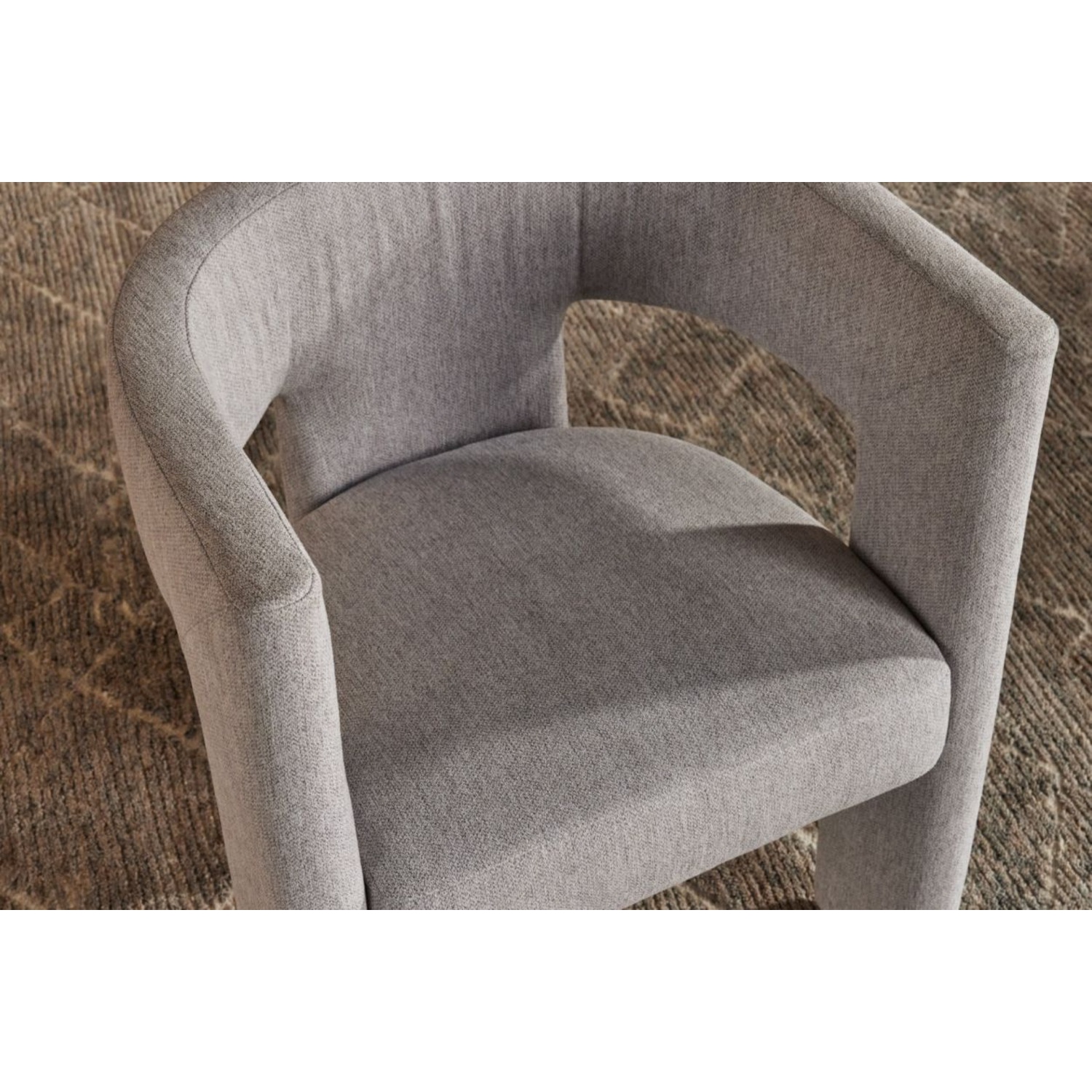 Chaise de salle à manger en tissu Andrea de Valencia, gris pâle