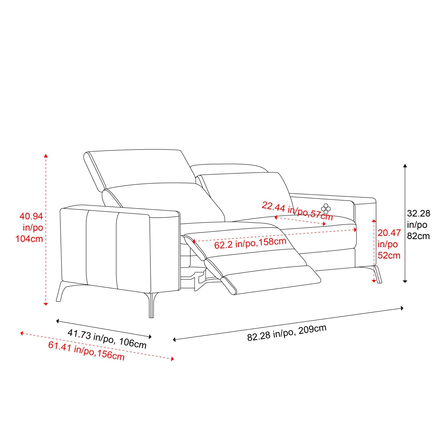 Valencia Esther Top Grain Leather Loveseat Sofa, Beige