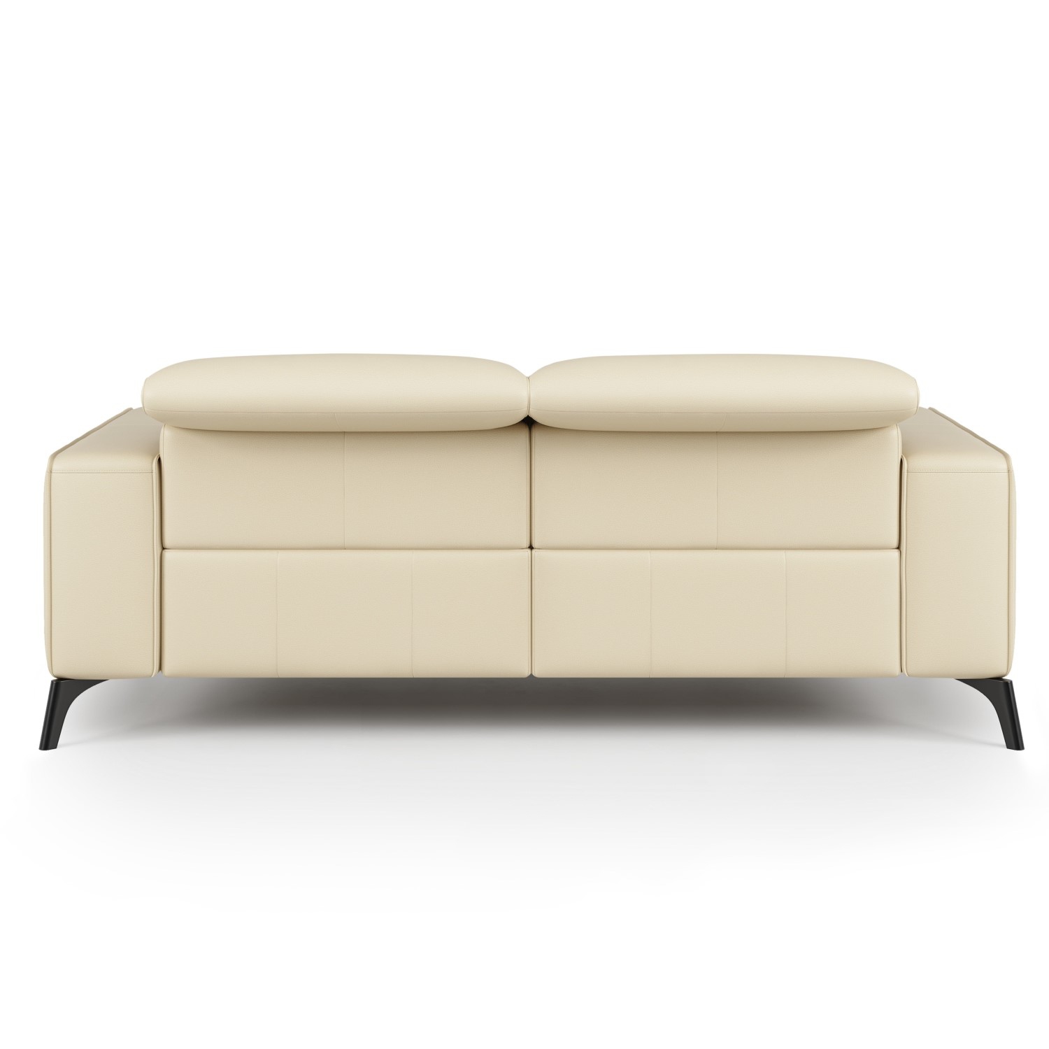 Valencia Esther Top Grain Leather Loveseat Sofa, Beige
