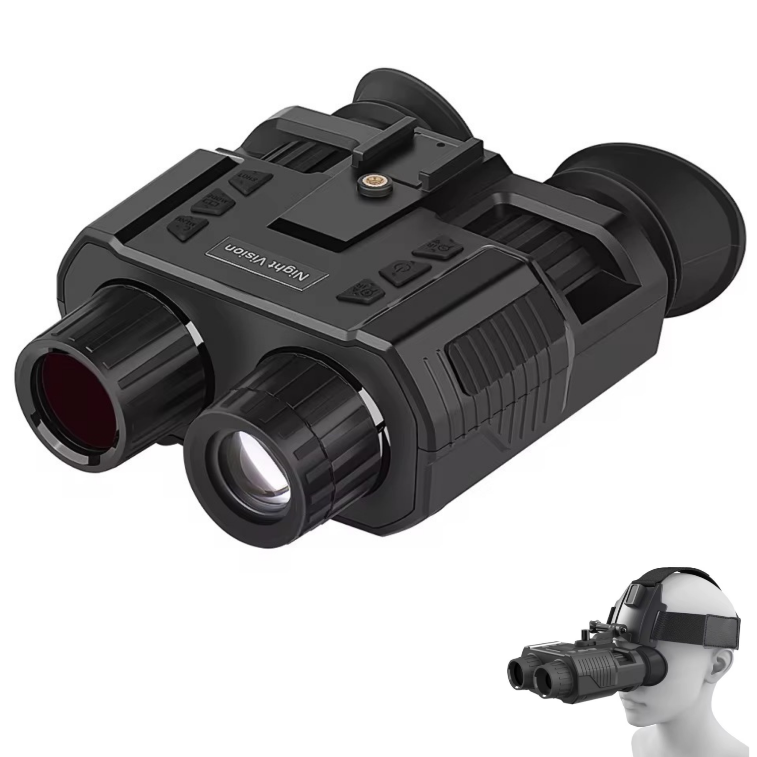 TUTT NAV400 Digital Night Binoculars Vision 3” Display for Complete Darkness GlassOwl Infrared Spy Gear for Hunting and Surveillance