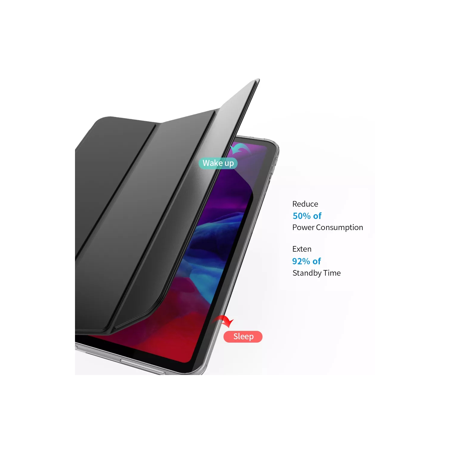 iPad Air 13 po M2 étui 2024/iPad Pro 12,9 po étui 6th/5th/4th génération avec porte-stylet, étui arrière mince en TPUR souple pour tablette, étui