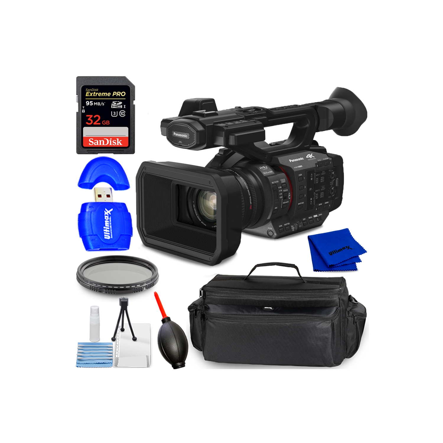 Panasonic HC-X2 4K Camcorder - 7PC Accessory Bundle