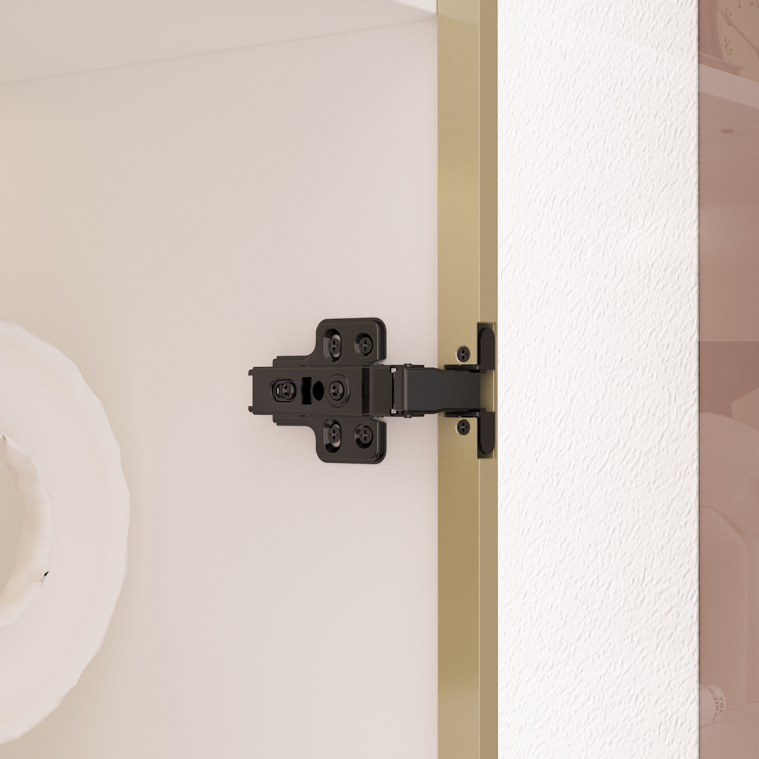 Bibliothèque contemporaine Famapy avec portes en verre, éclairage DEL et tablettes réglables pour le salon ou l'étude Blanc