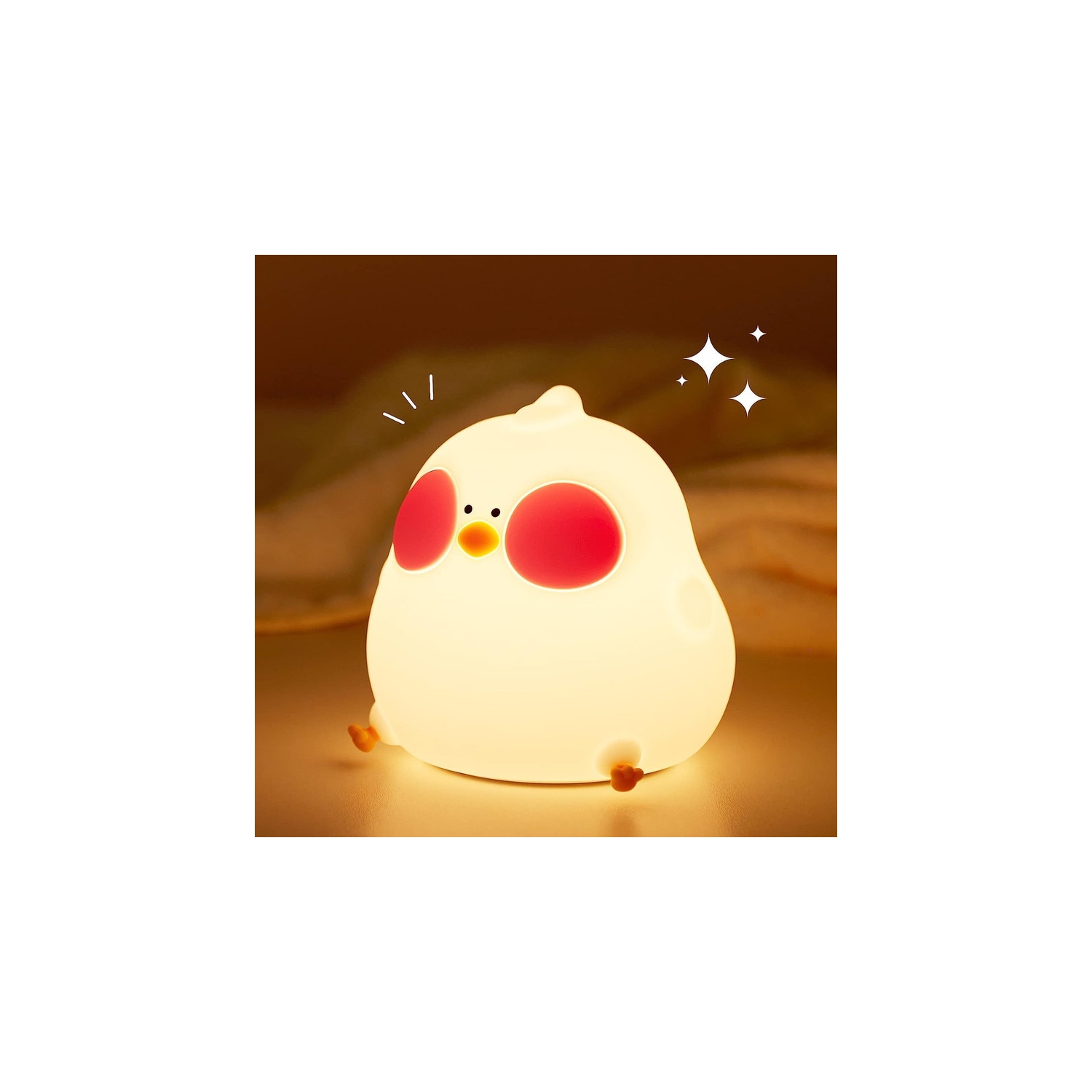 YOULIGHTS – veilleuse mignonne pour enfants, DEL Chick Cute Light avec mode deux couleurs, veilleuse réglable en silicone pour chambre de bébé, lampe