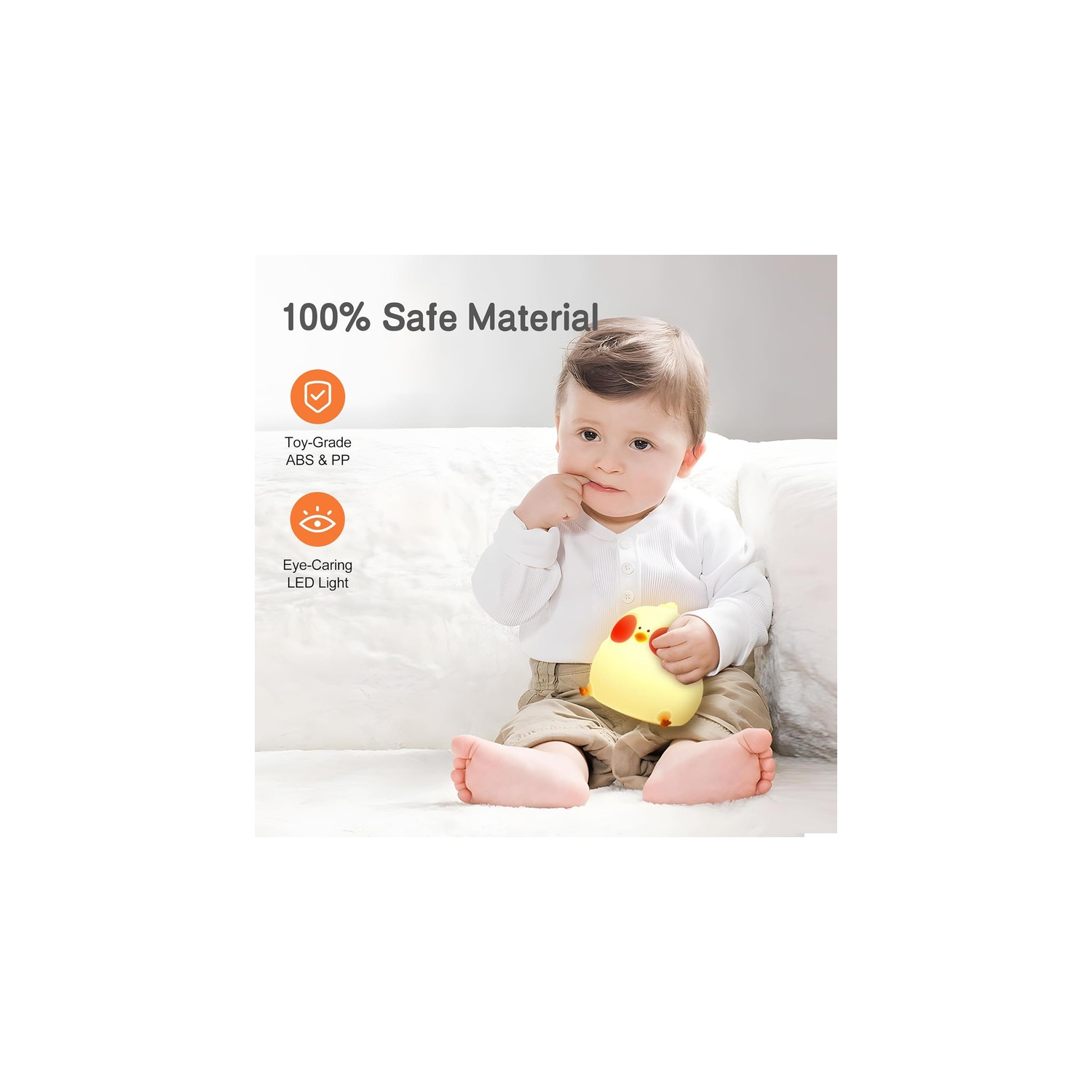 YOULIGHTS – veilleuse mignonne pour enfants, DEL Chick Cute Light avec mode deux couleurs, veilleuse réglable en silicone pour chambre de bébé, lampe