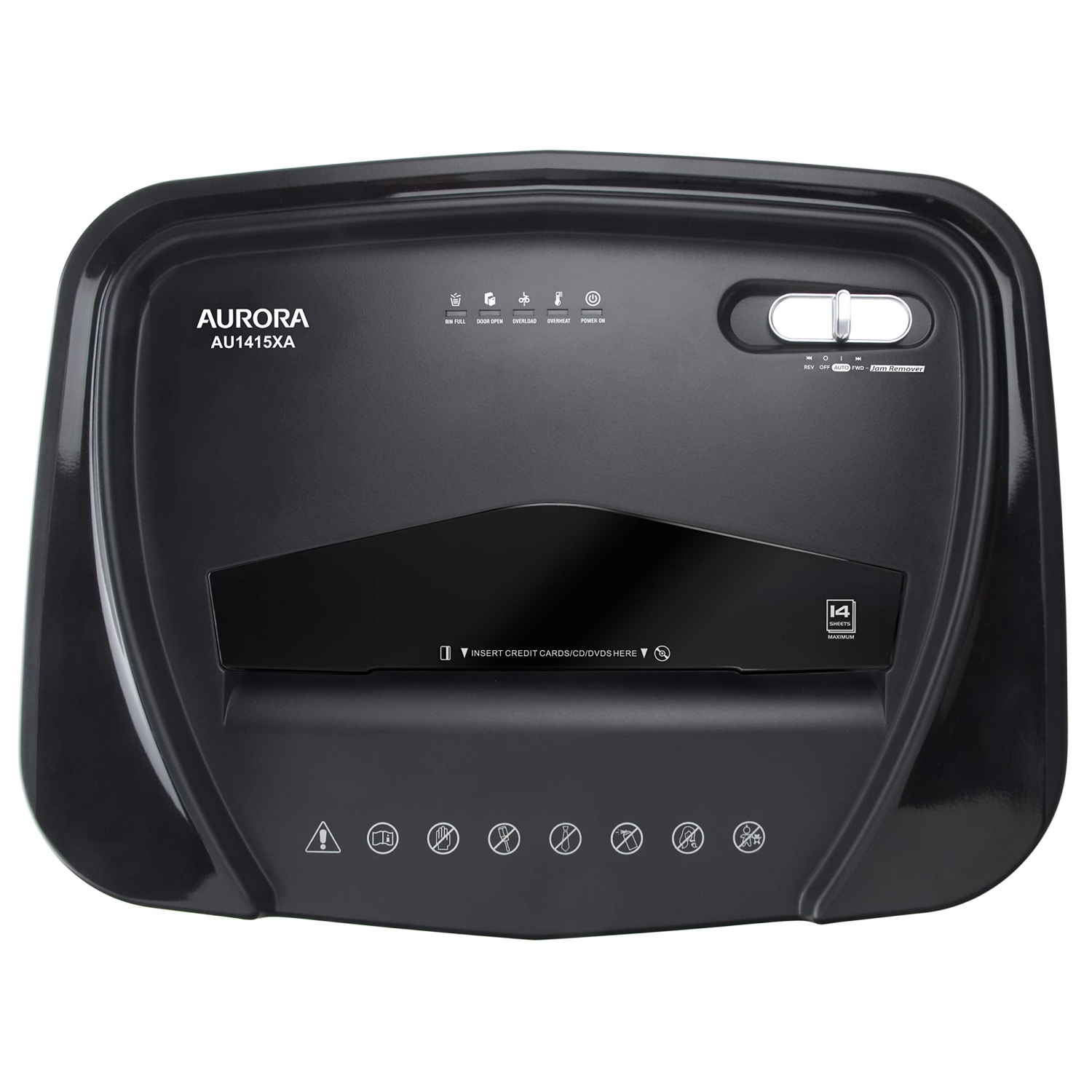 Déchiqueteuse à coupe croisée 14 feuilles pour le bureau Professional, déchiqueteuse pour CD et cartes de crédit, corbeille amovible de 5 gallons,