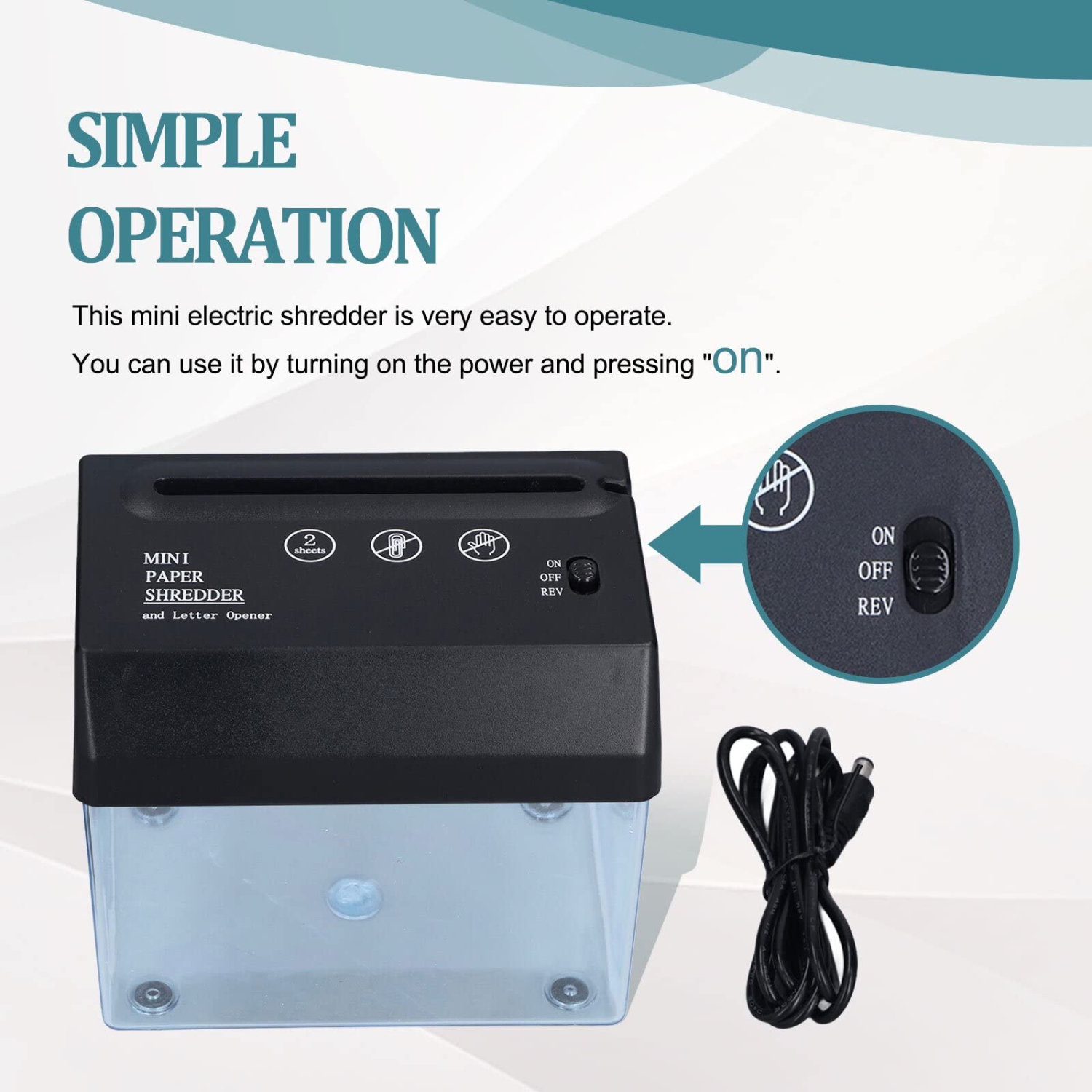 Mini déchiqueteuse, outil de coupe de papier, petit déchiqueteuse électrique USB, déchiqueteuse portative, papeterie de bureau pour la maison