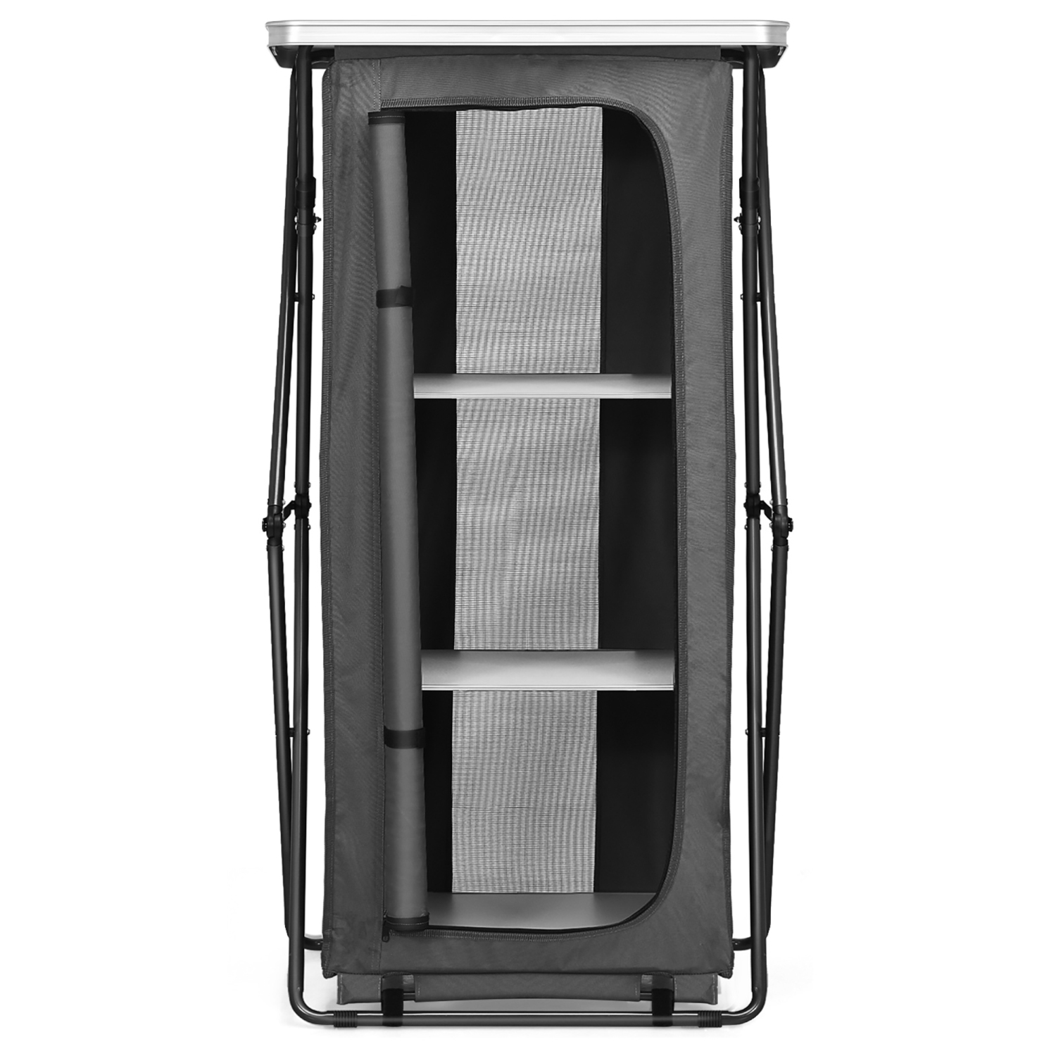 Armoire de rangement compacte pliante pour le camping avec sac de Costway, grande taille