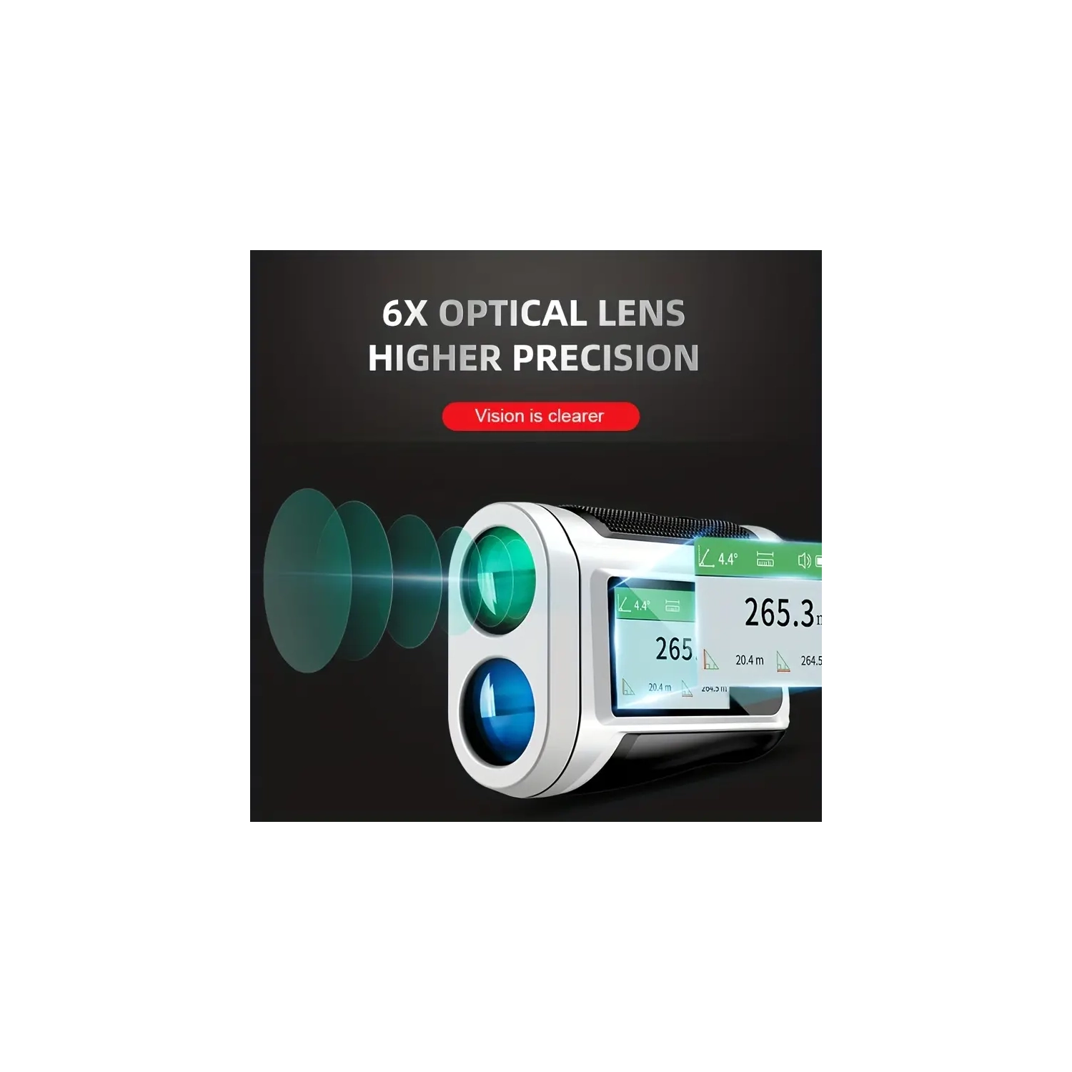 USB Rechargeable Golf Laser 600 meter Rangefinder with Slope & Flag Lock Vibration - LCD Display | Premium Golf Accessories