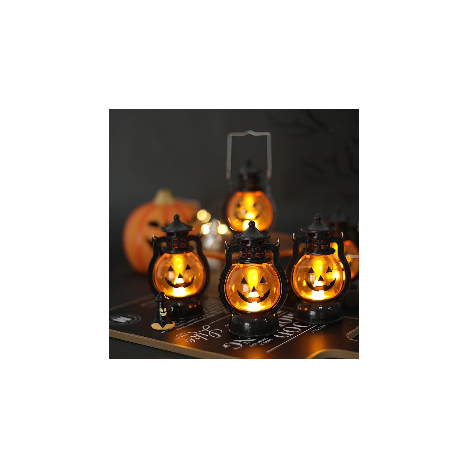 YOULIGHTS 3 Pack Flickering, LED Pumpkin Lights, Halloween Pumpkins LED Lamps Battery Operated Flameless Pumpkin Tealight Candles Halloween Christmas