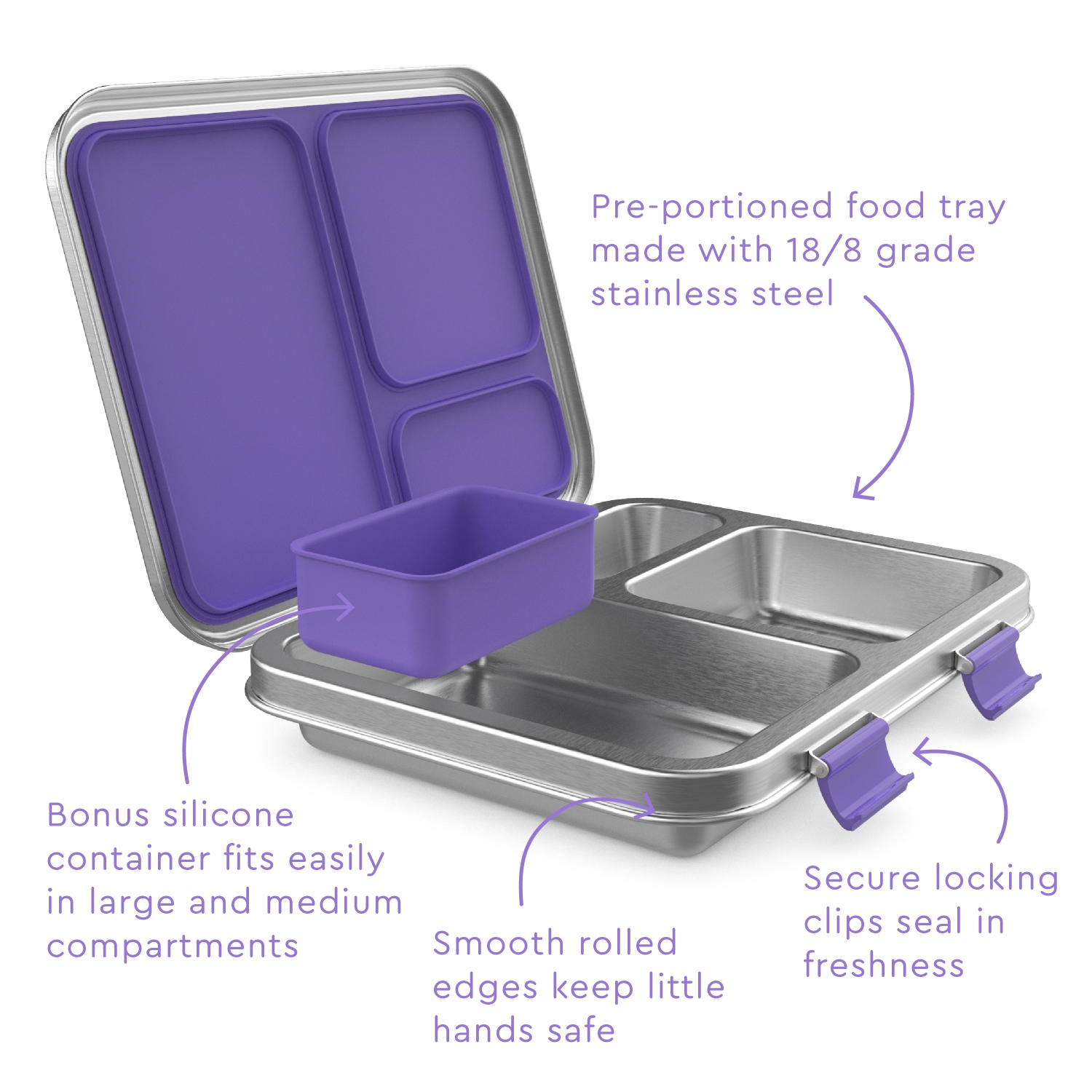 Bentgo Kids Stainless Steel Leak-Resistant Lunch Box