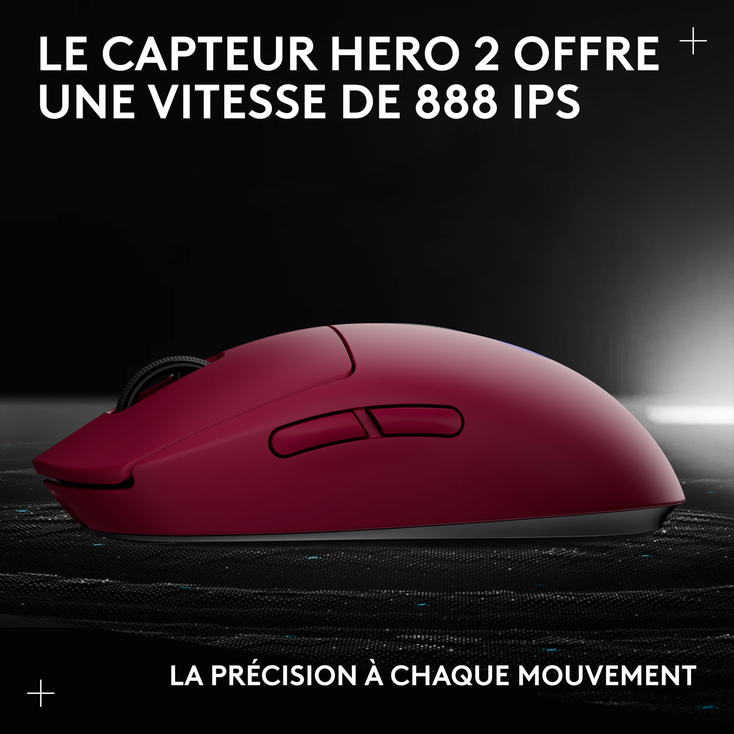 Logitech G PRO 2 LIGHTSPEED 44000 DPI Wireless Optical Gaming Mouse - Magenta