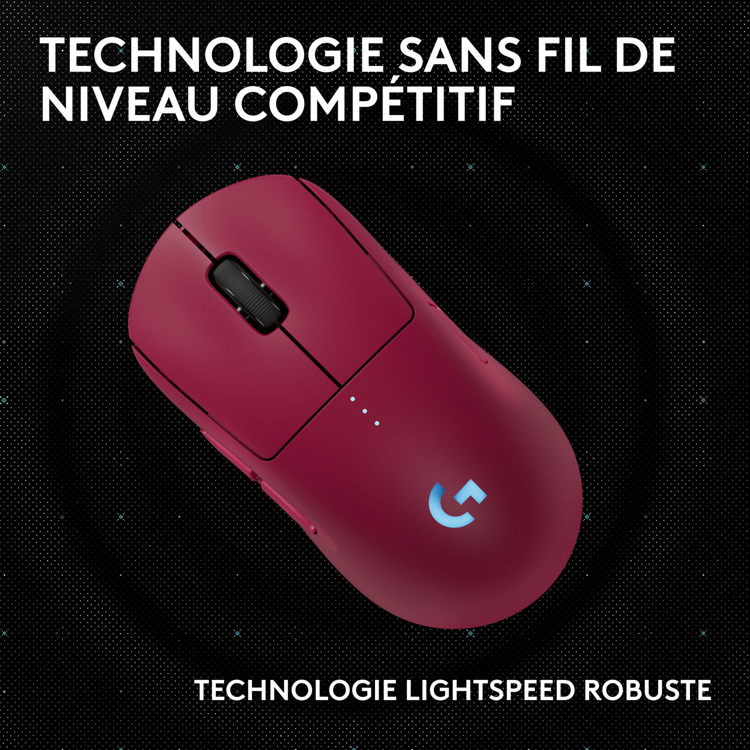 Logitech G PRO 2 LIGHTSPEED 44000 DPI Wireless Optical Gaming Mouse - Magenta