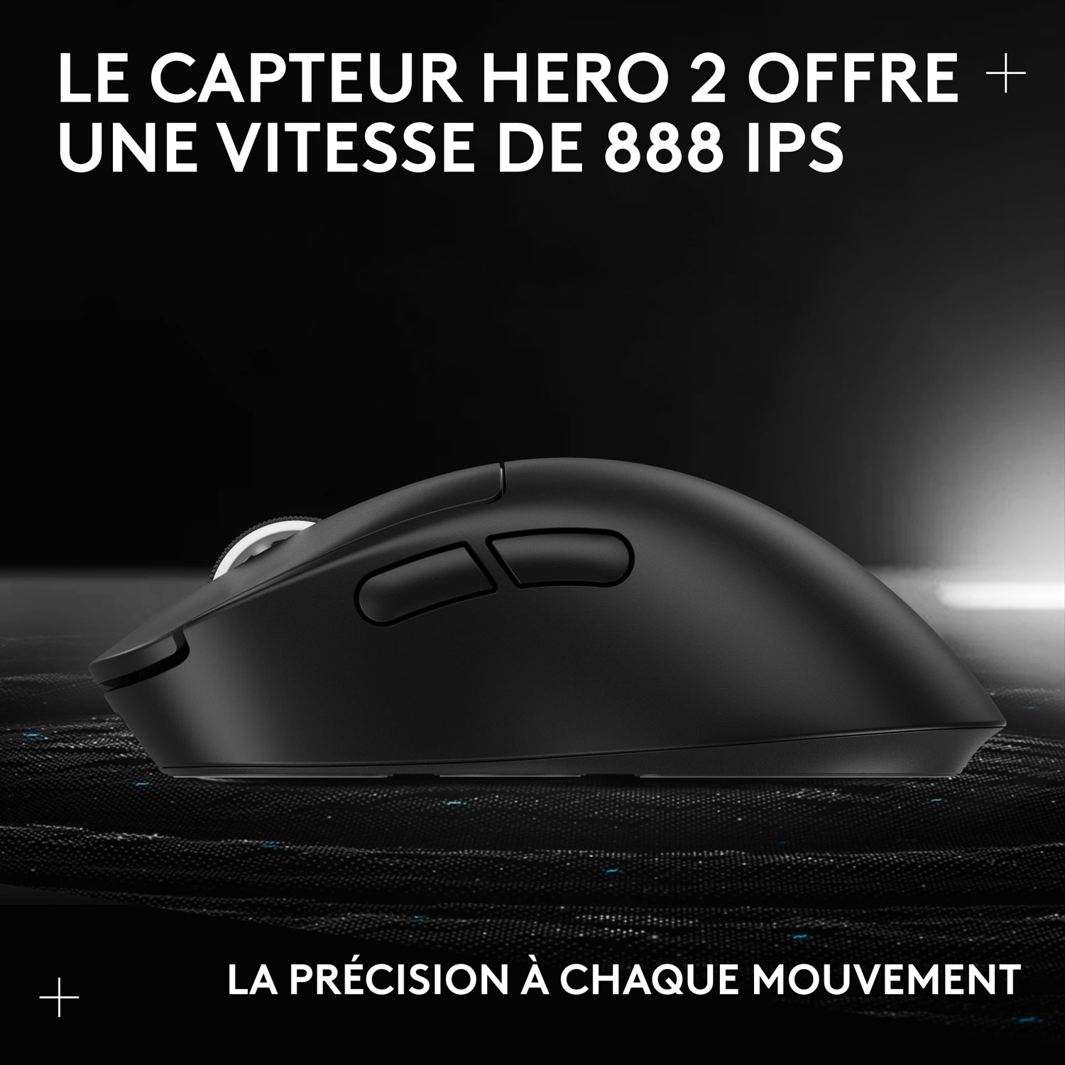 Souris de jeu optique sans fil légère à 5 boutons de 44 000 ppp PRO X SUPERLIGHT 2 DEX de Logitech - Noir