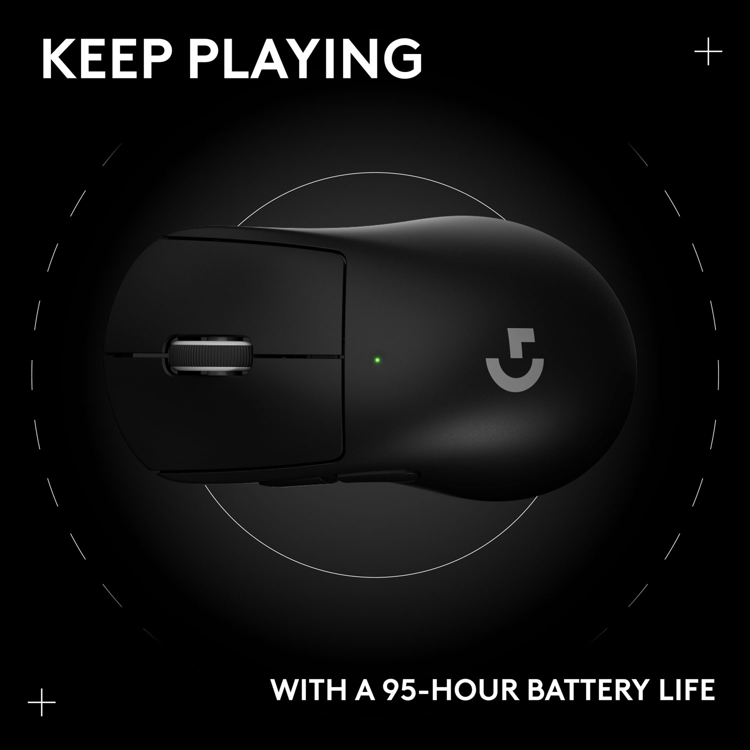 Souris de jeu optique sans fil légère à 5 boutons de 44 000 ppp PRO X SUPERLIGHT 2 DEX de Logitech - Noir