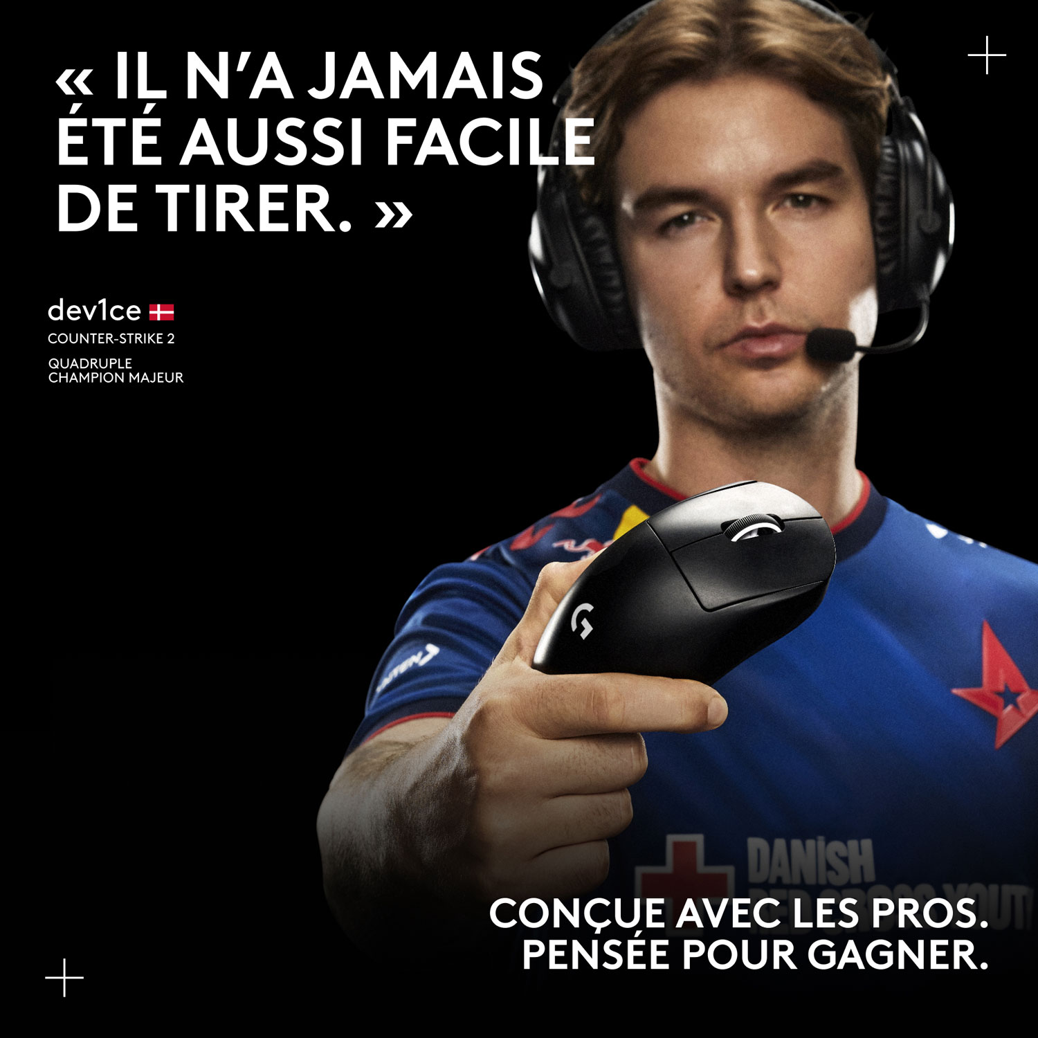 Souris de jeu optique sans fil légère à 5 boutons de 44 000 ppp PRO X SUPERLIGHT 2 DEX de Logitech - Blanc