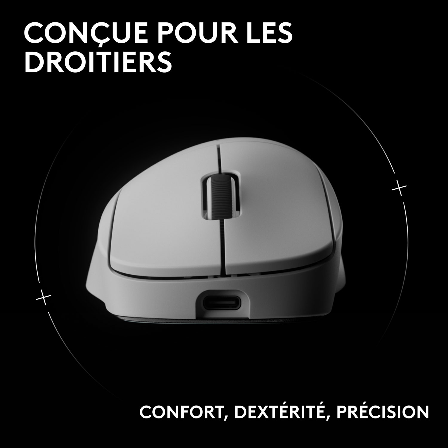 Souris de jeu optique sans fil légère à 5 boutons de 44 000 ppp PRO X SUPERLIGHT 2 DEX de Logitech - Blanc