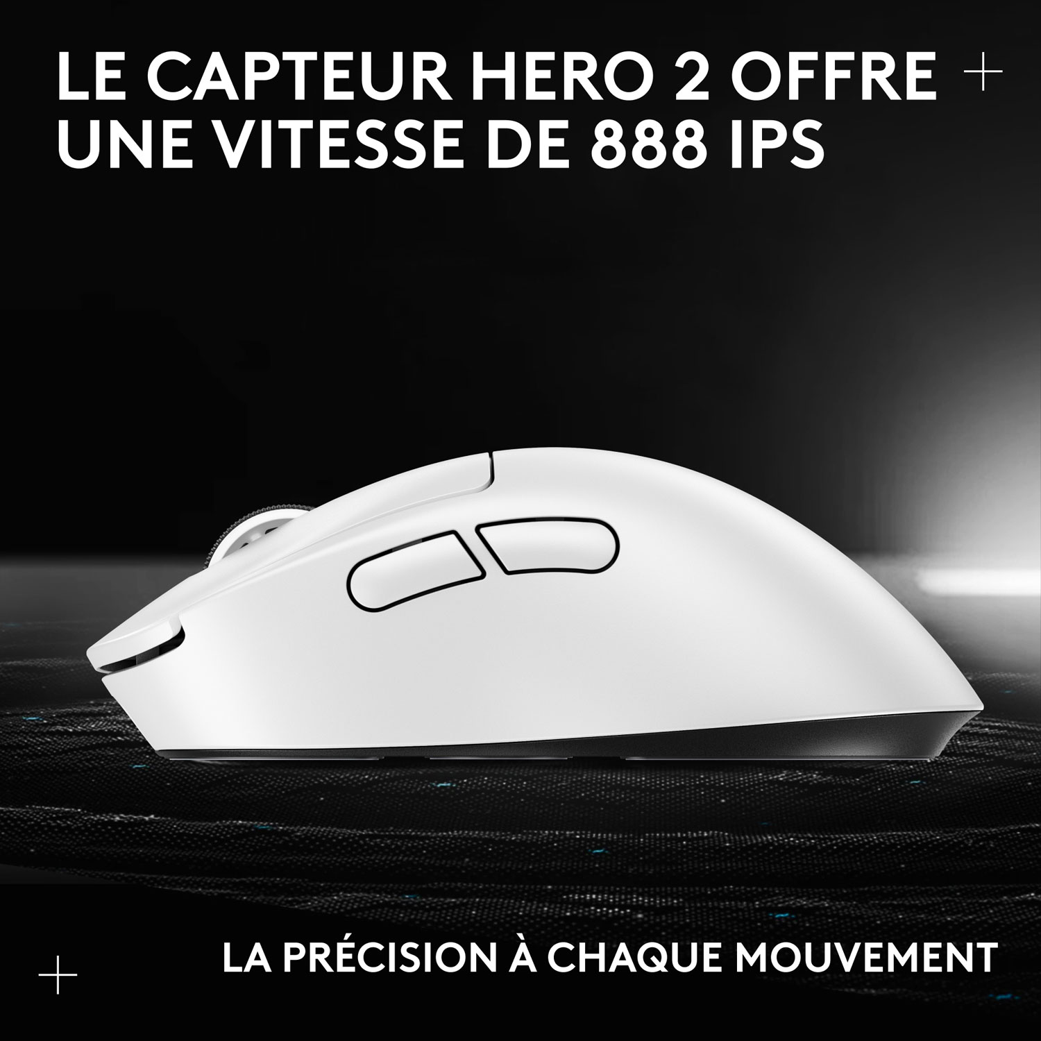 Souris de jeu optique sans fil légère à 5 boutons de 44 000 ppp PRO X SUPERLIGHT 2 DEX de Logitech - Blanc